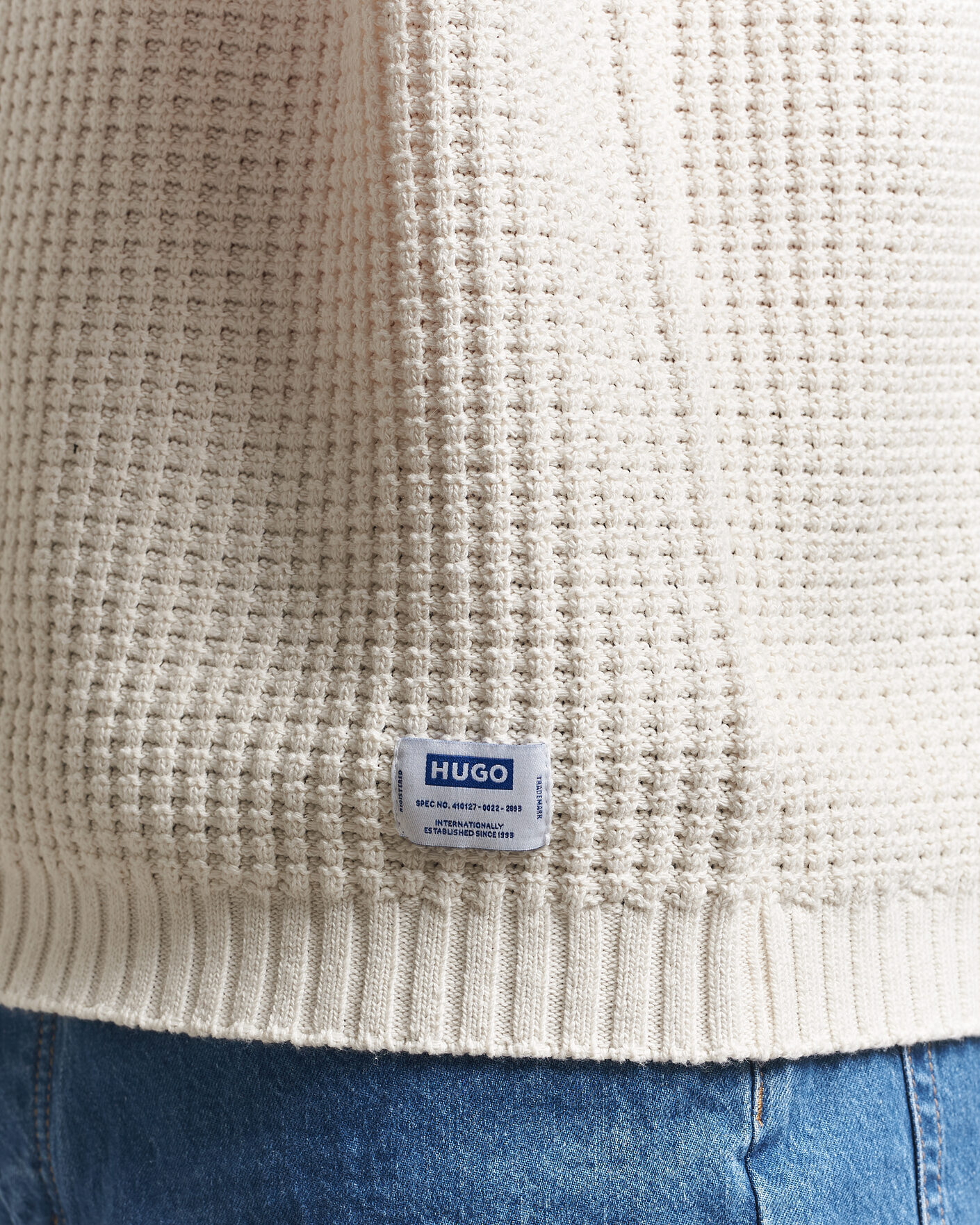 Hombres | Polos | HUGO | Spero Knitted Polo Open White