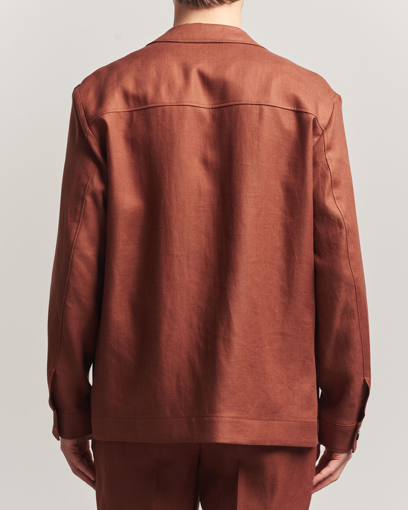 Hombres | Camisas | BOSS CAMEL | Corvin Linen Overshirt Medium Brown