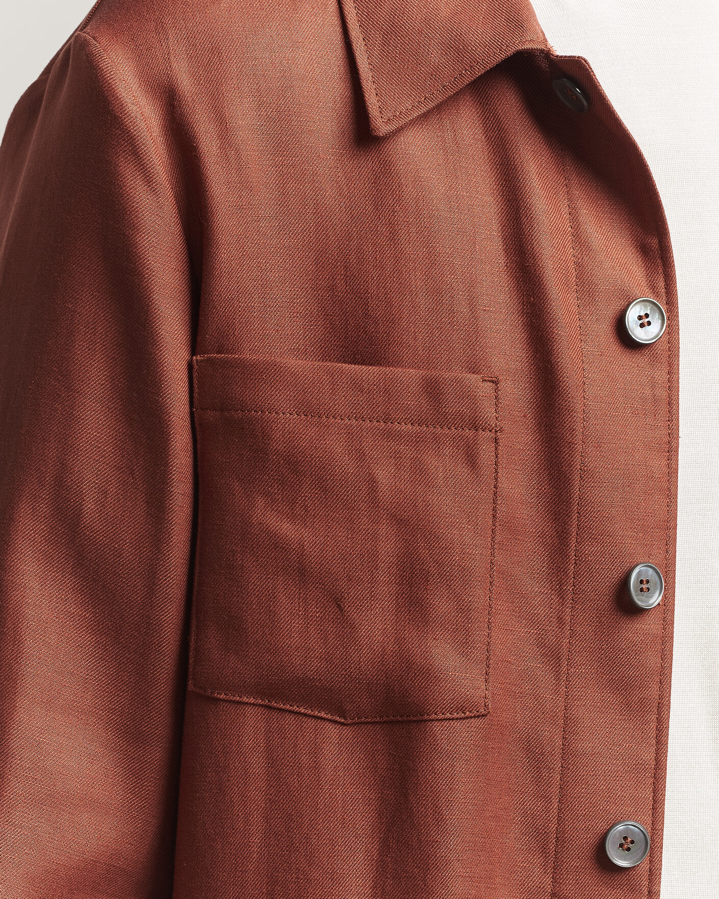 Hombres | Camisas | BOSS CAMEL | Corvin Linen Overshirt Medium Brown