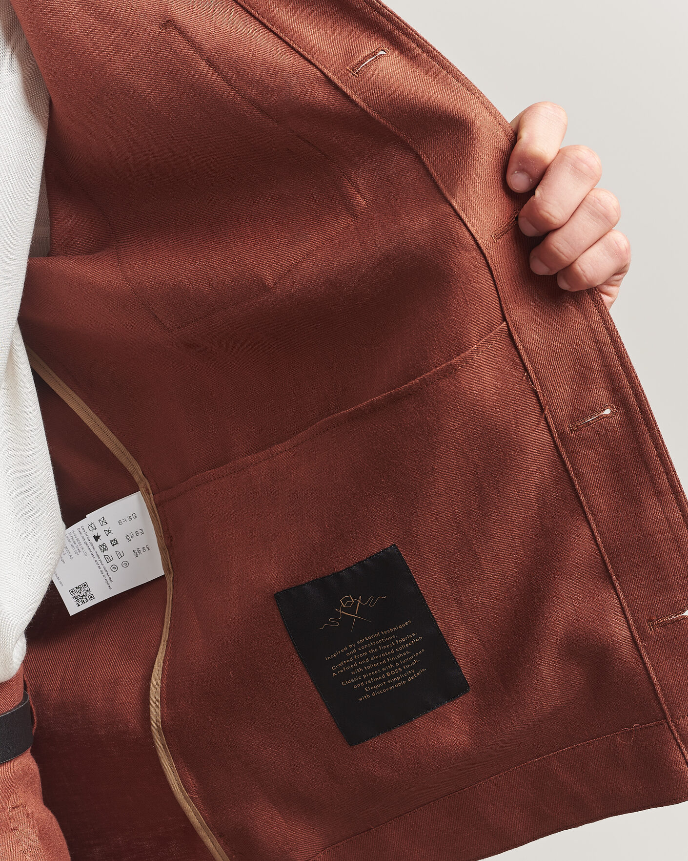 Hombres | Camisas | BOSS CAMEL | Corvin Linen Overshirt Medium Brown