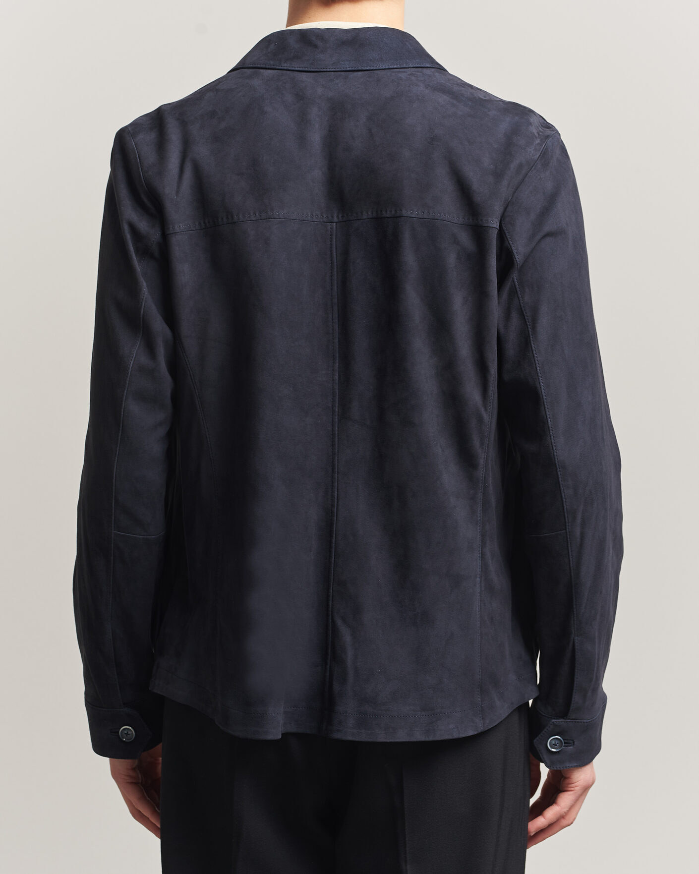 Hombres | Abrigos y chaquetas | BOSS CAMEL | Mando Suede Jacket Dark Blue