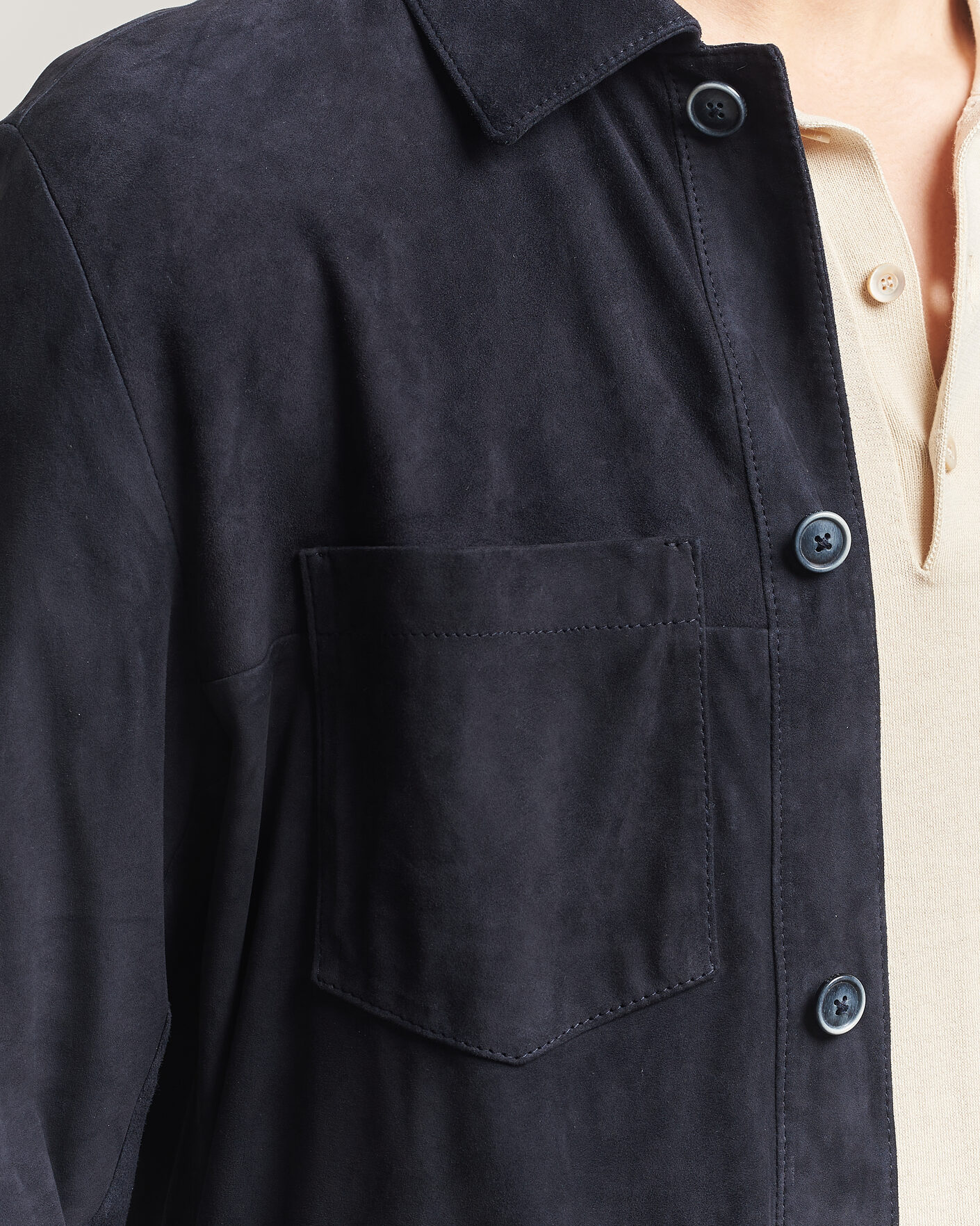 Hombres | Abrigos y chaquetas | BOSS CAMEL | Mando Suede Jacket Dark Blue