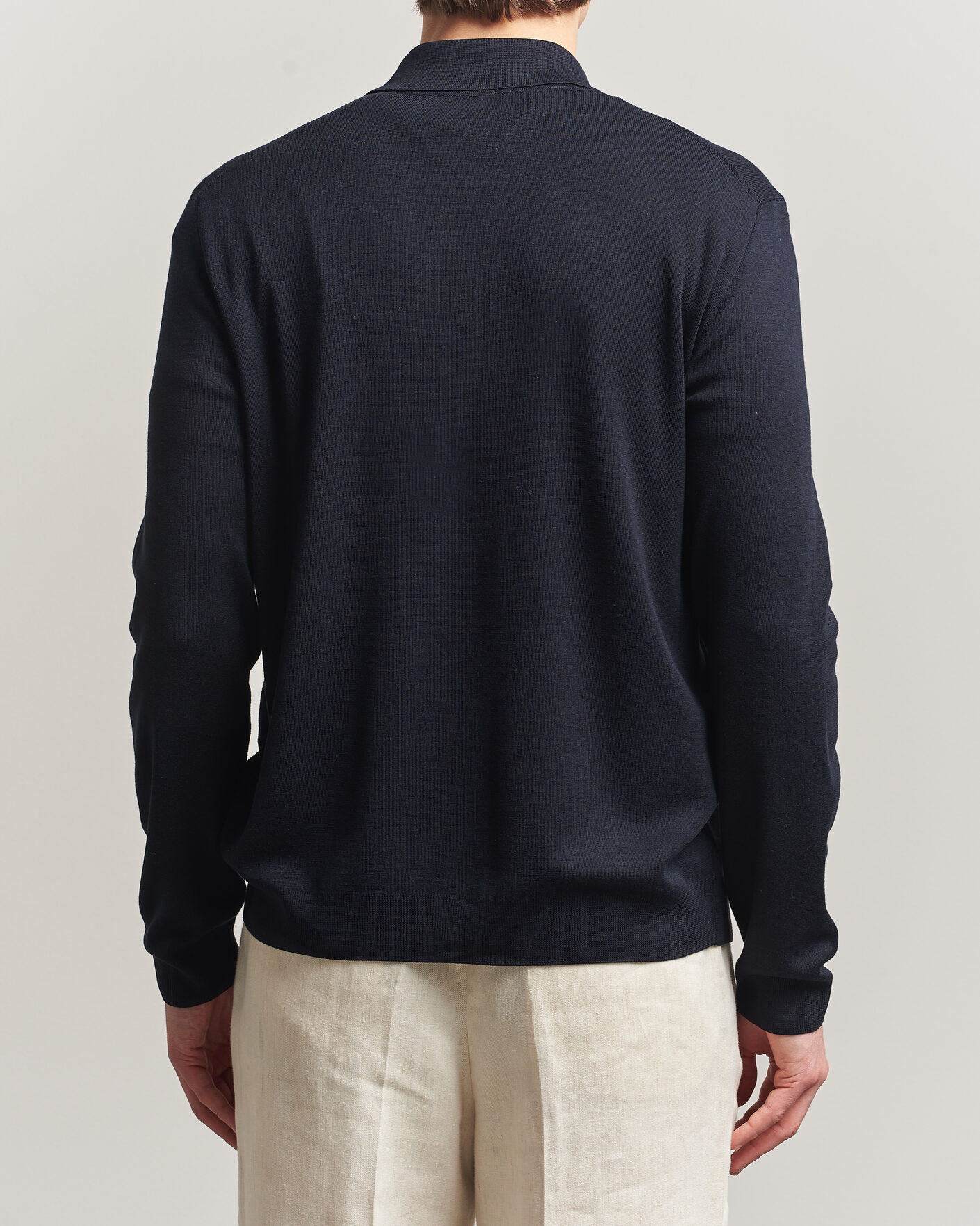 Hombres | Jerséis y prendas de punto | BOSS CAMEL | Nicolo Silk Knitted Cardigan Dark Blue