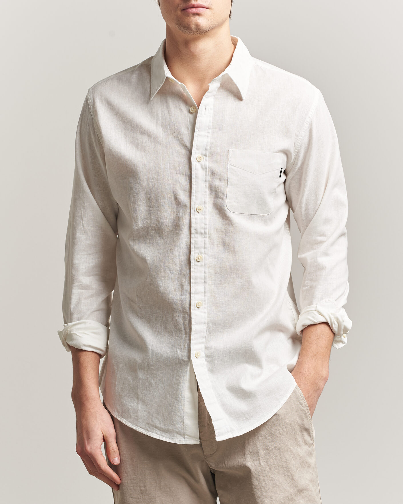 Hombres | Camisas | Dockers | Slim Linen/Cotton Shirt Undyed