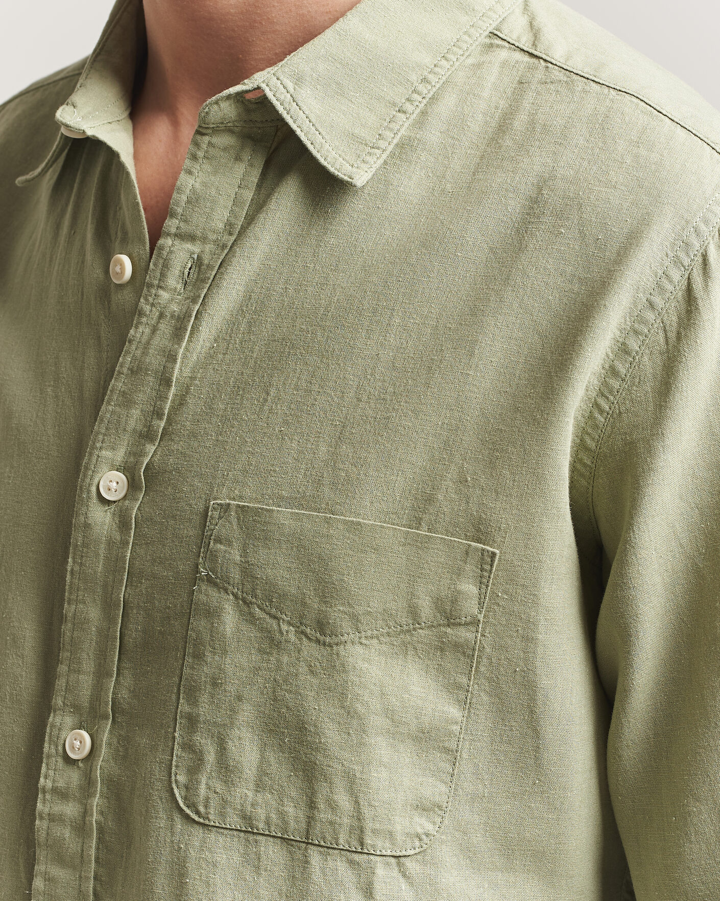 Hombres | Camisas | Dockers | Slim Linen/Cotton Shirt Tea