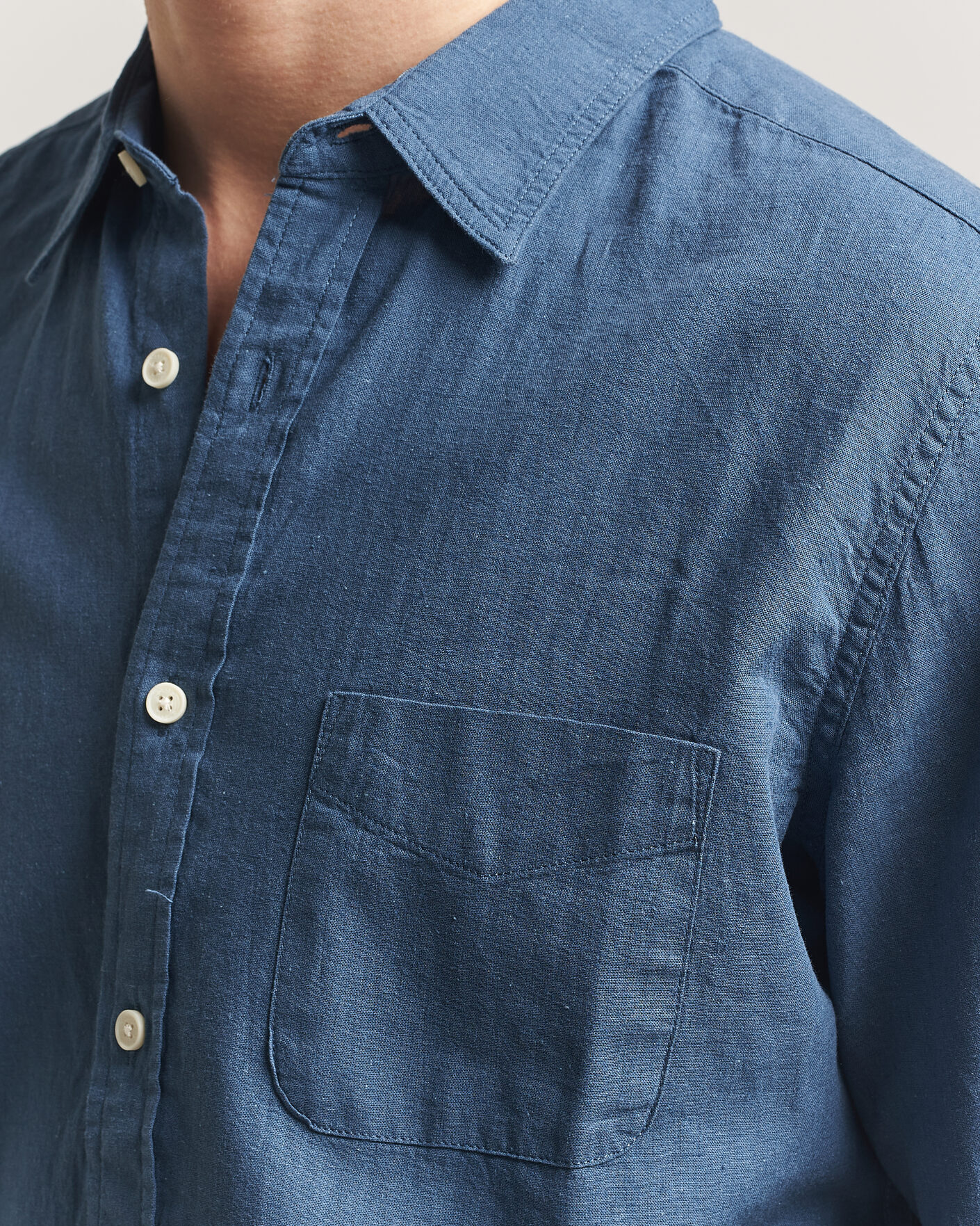 Hombres | Camisas | Dockers | Slim Linen/Cotton Shirt Bering Sea
