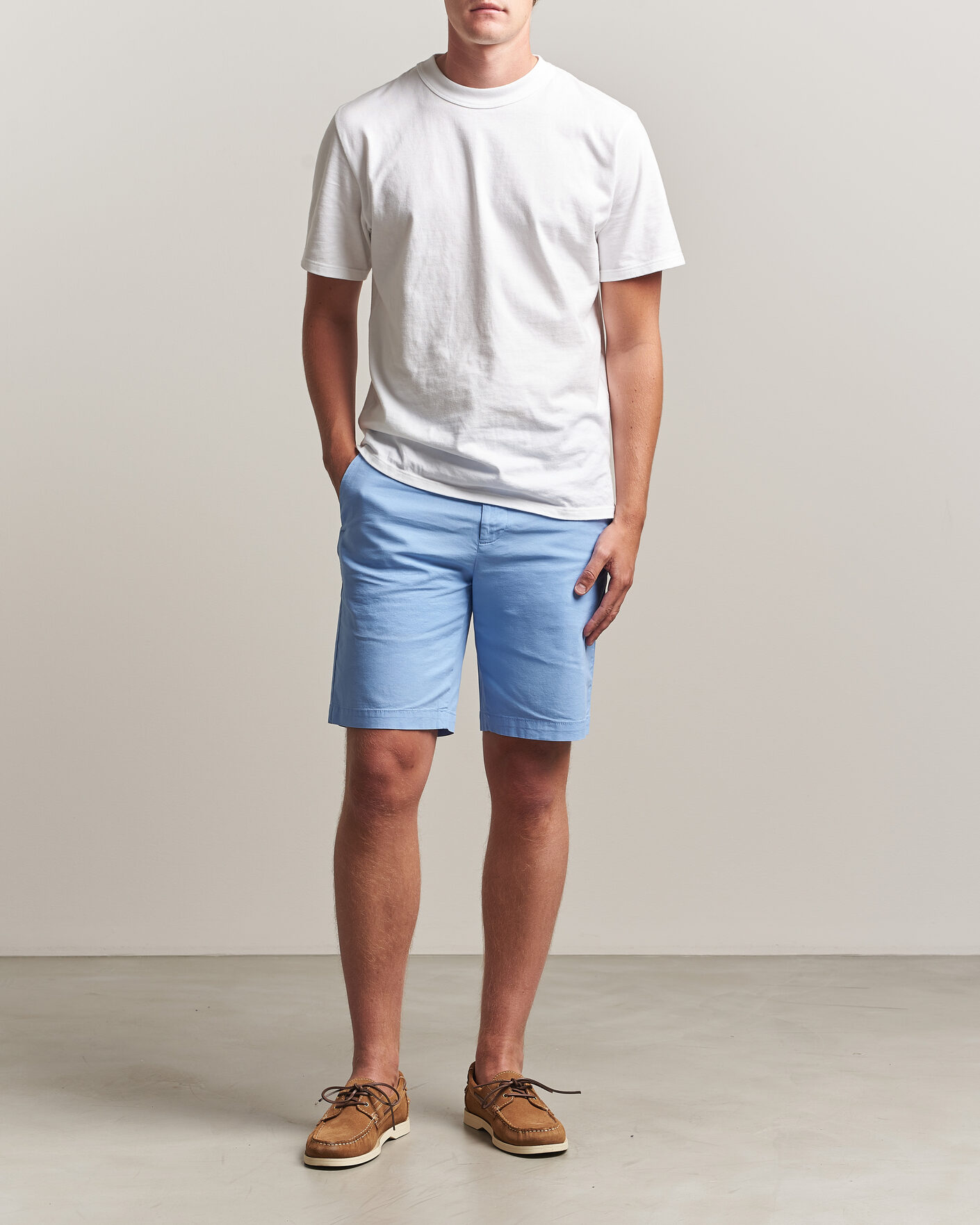 Hombres | Pantalones cortos | Dockers | Slim Cotton/Linen Shorts Vista Blue