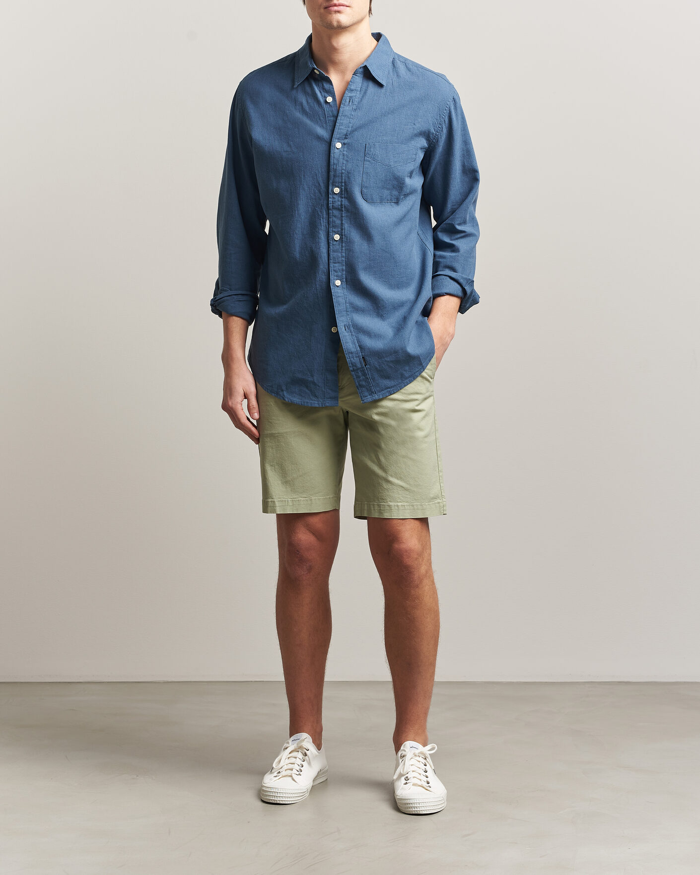 Hombres | Pantalones cortos | Dockers | Slim Cotton/Linen Shorts Tea
