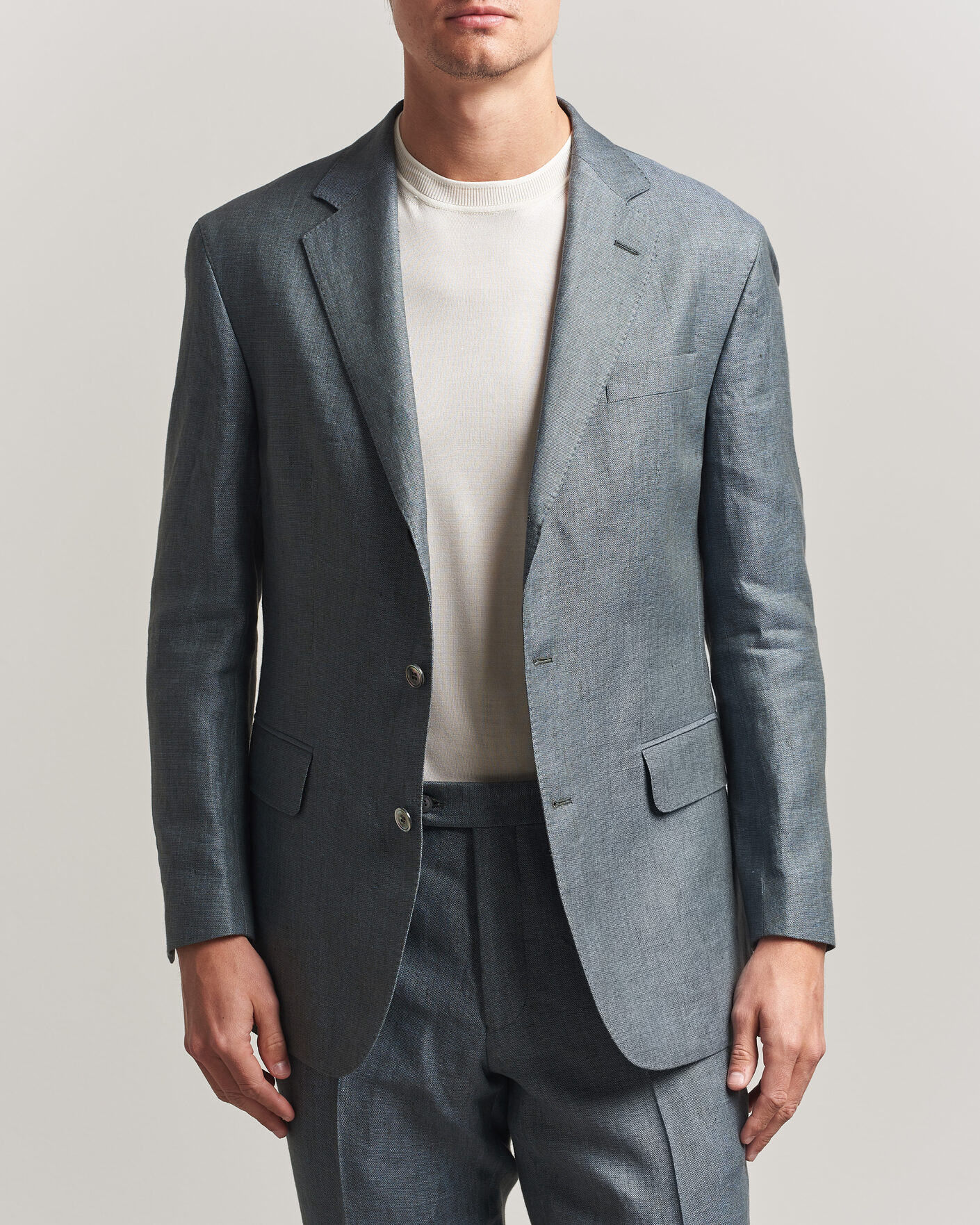 Hombres | Blazers | Oscar Jacobson | Robert Linen Blazer Olive