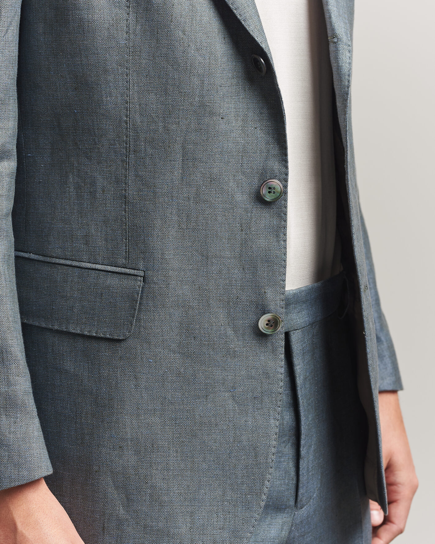 Hombres | Blazers | Oscar Jacobson | Robert Linen Blazer Olive
