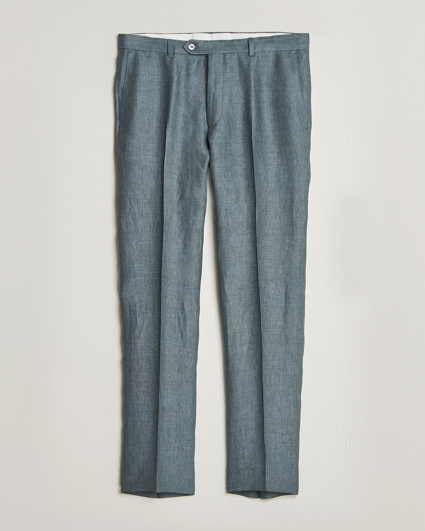 Hombres | Pantalones | Oscar Jacobson | Dandy Linen Trousers Green