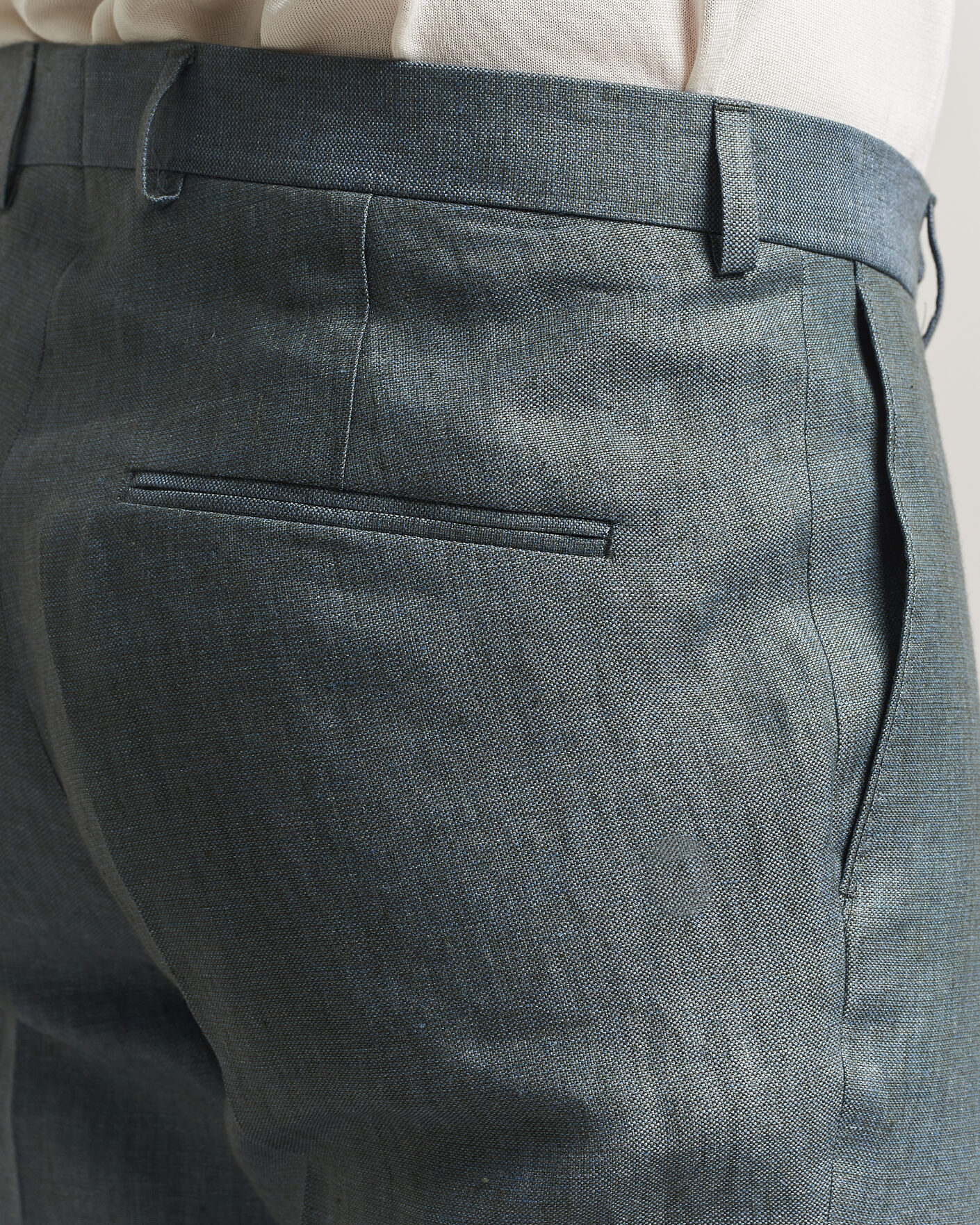 Hombres | Pantalones | Oscar Jacobson | Dandy Linen Trousers Green