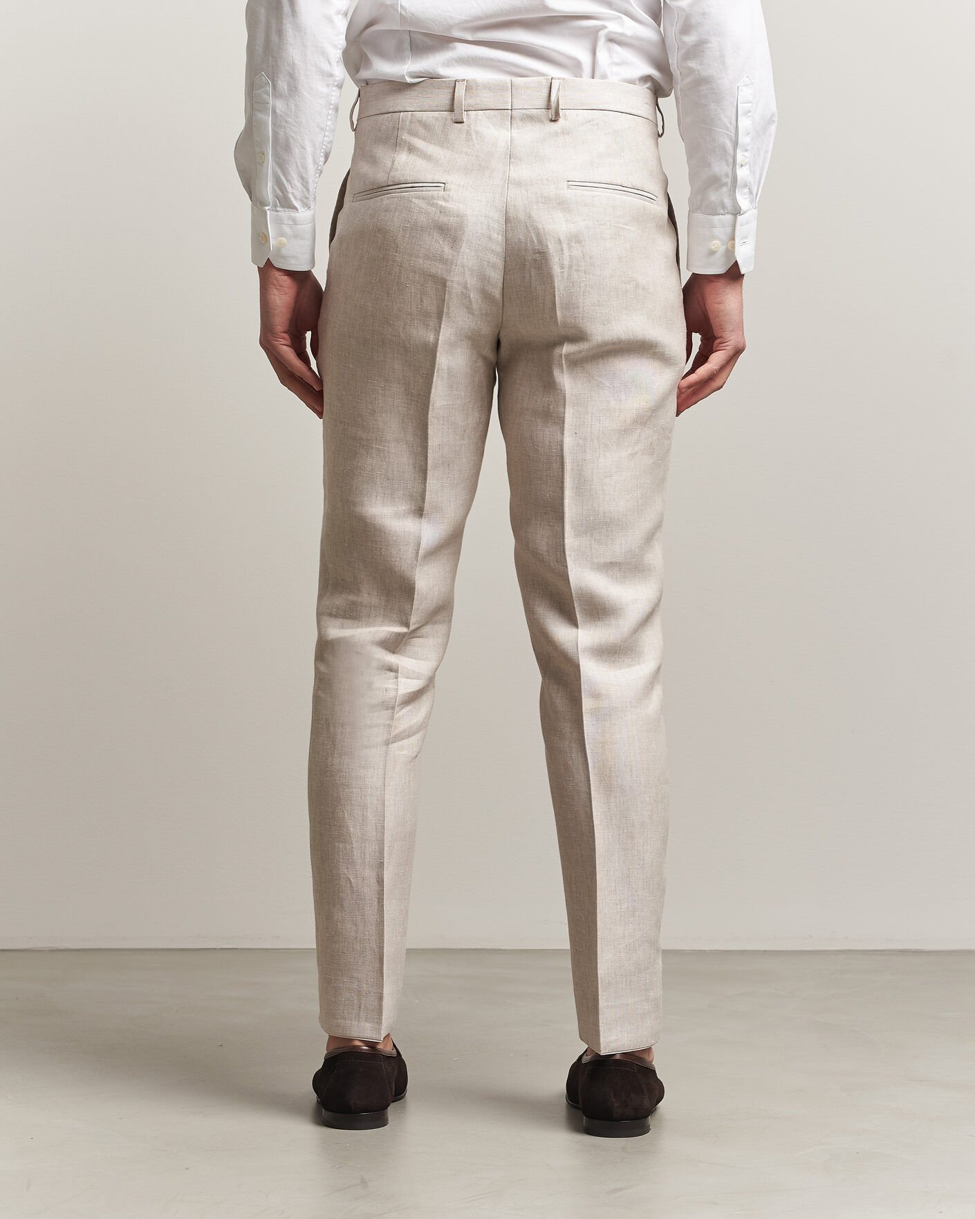 Hombres | Pantalones | Oscar Jacobson | Dandy Linen Trousers Off White