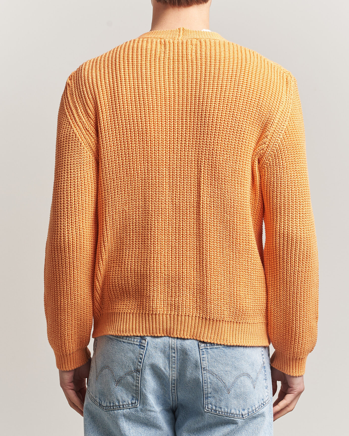 Hombres | Jerséis y prendas de punto | Peregrine | River Cotton Cardigan Apricot