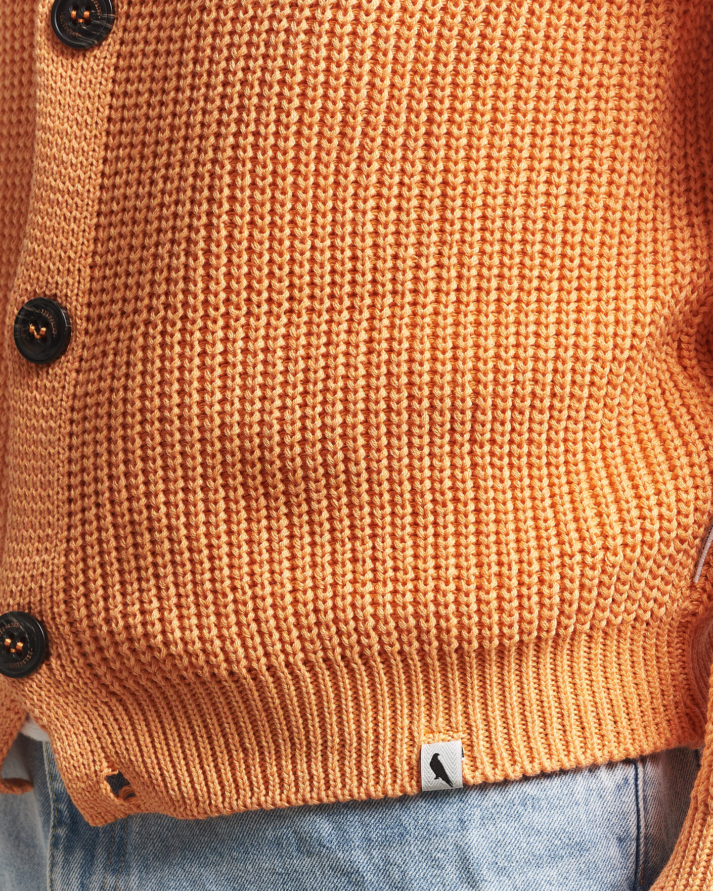Hombres | Jerséis y prendas de punto | Peregrine | River Cotton Cardigan Apricot