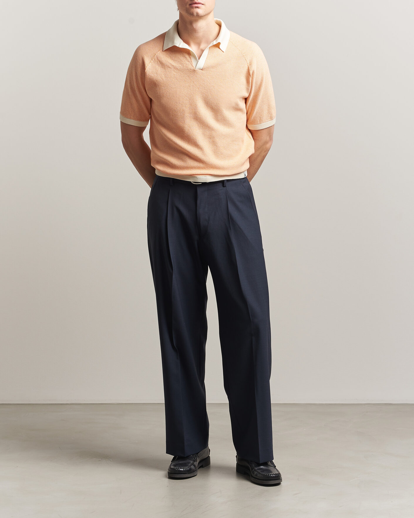 Hombres | Polos | Peregrine | Lynton Cotton Polo Apricot