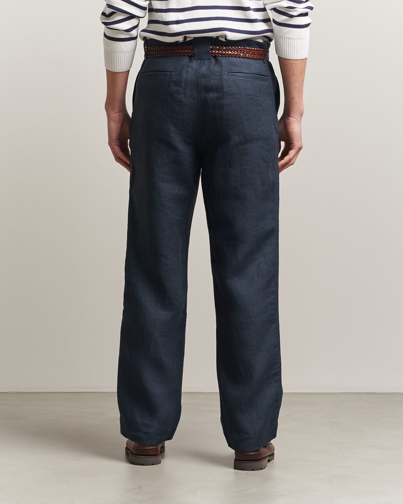 Hombres | Pantalones | Peregrine | Windsor Linen Trousers Navy