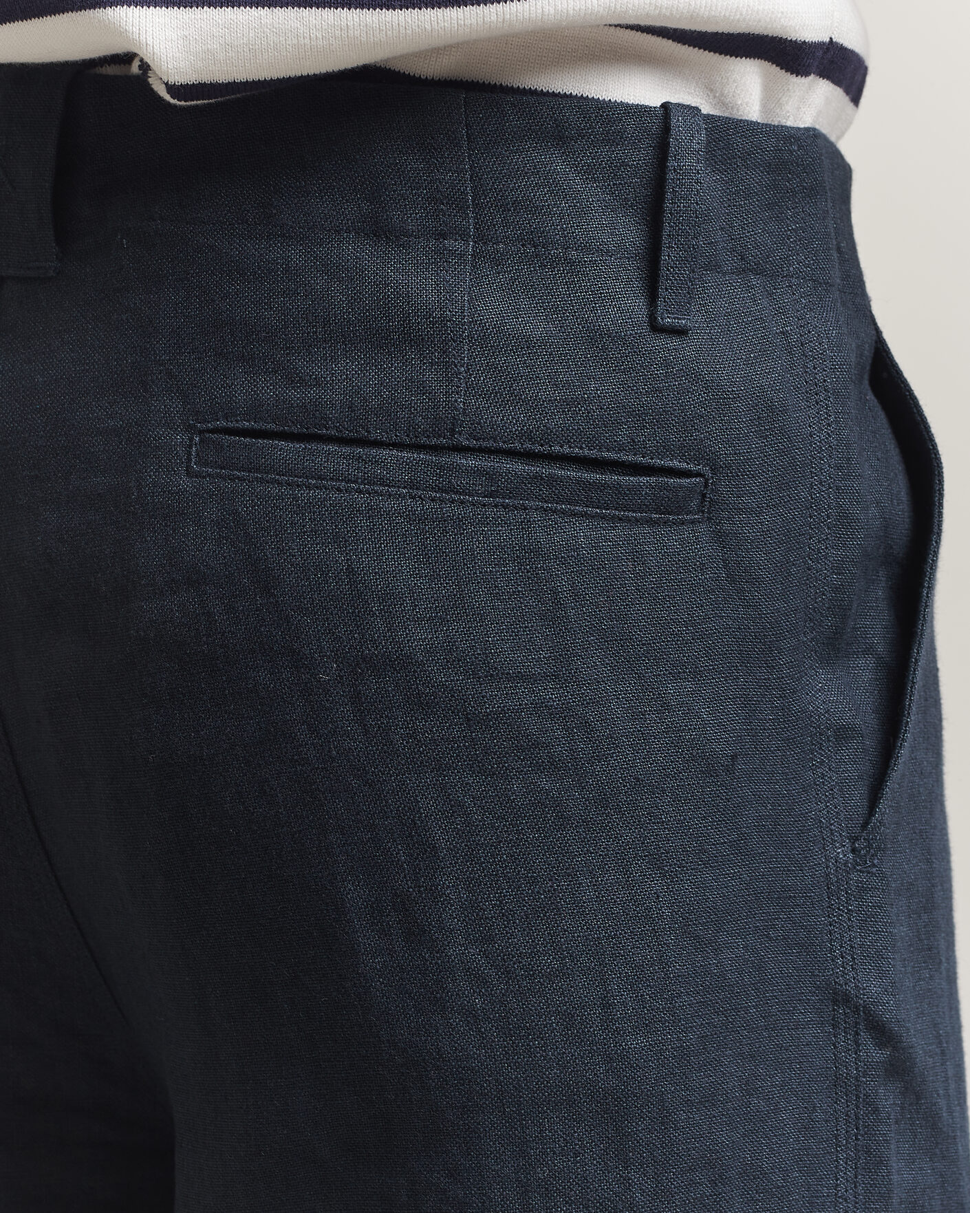 Hombres | Pantalones | Peregrine | Windsor Linen Trousers Navy