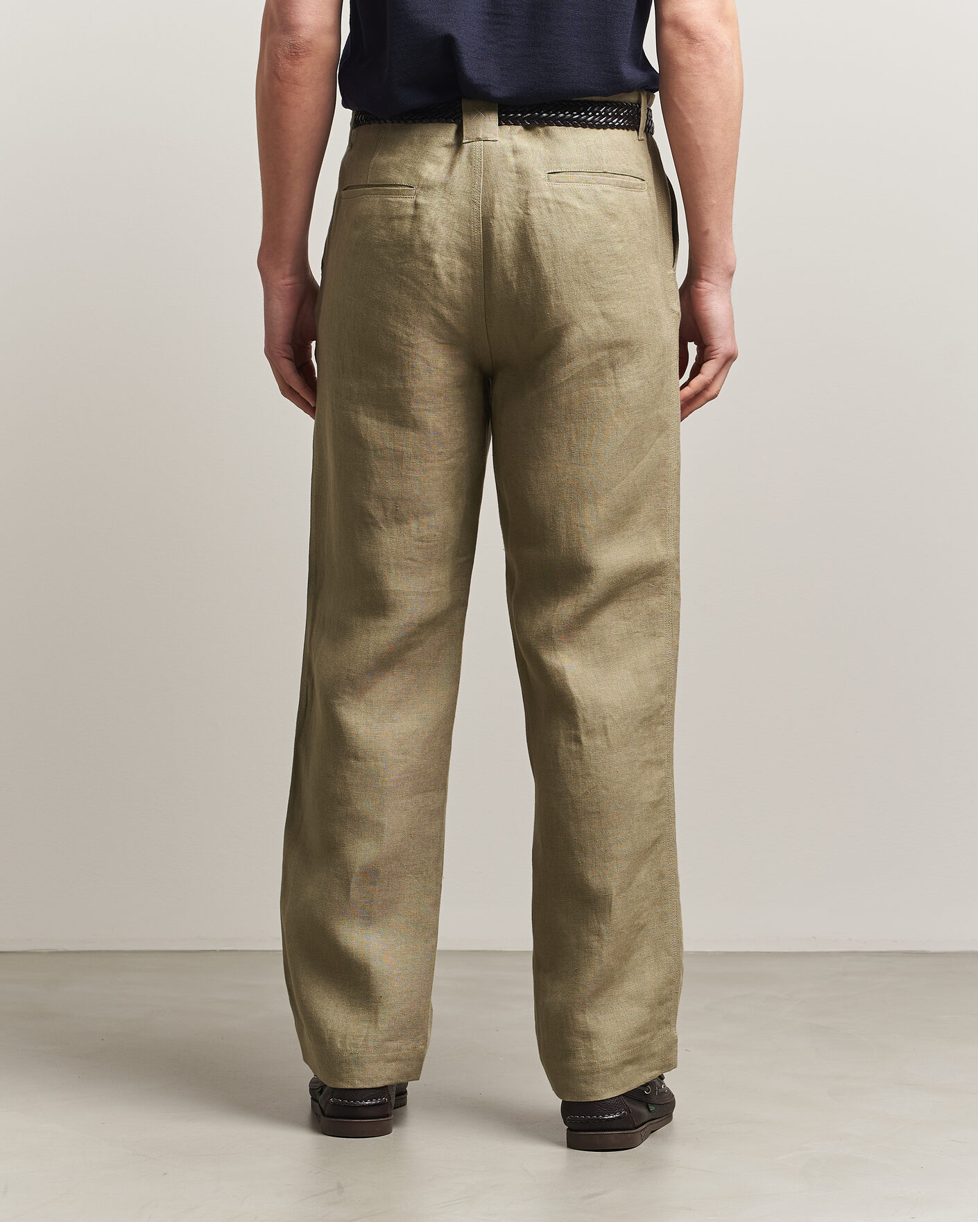 Hombres | Pantalones | Peregrine | Windsor Linen Trousers Sage