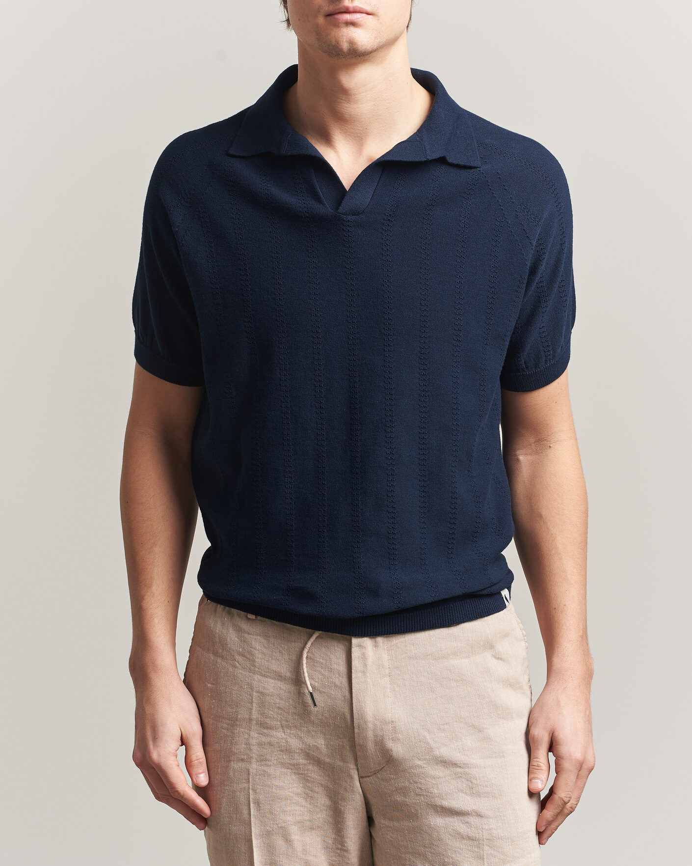 Hombres | Polos | Peregrine | Alma Cotton Structure Polo Navy