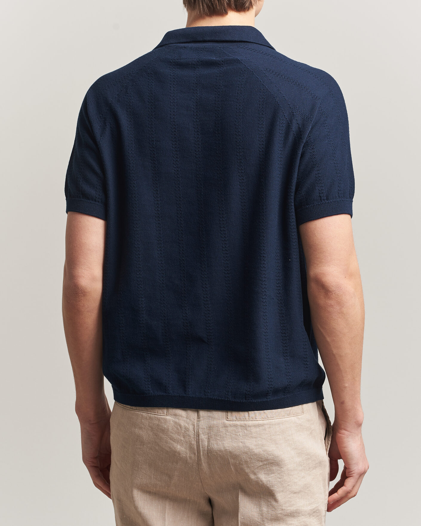 Hombres | Polos | Peregrine | Alma Cotton Structure Polo Navy