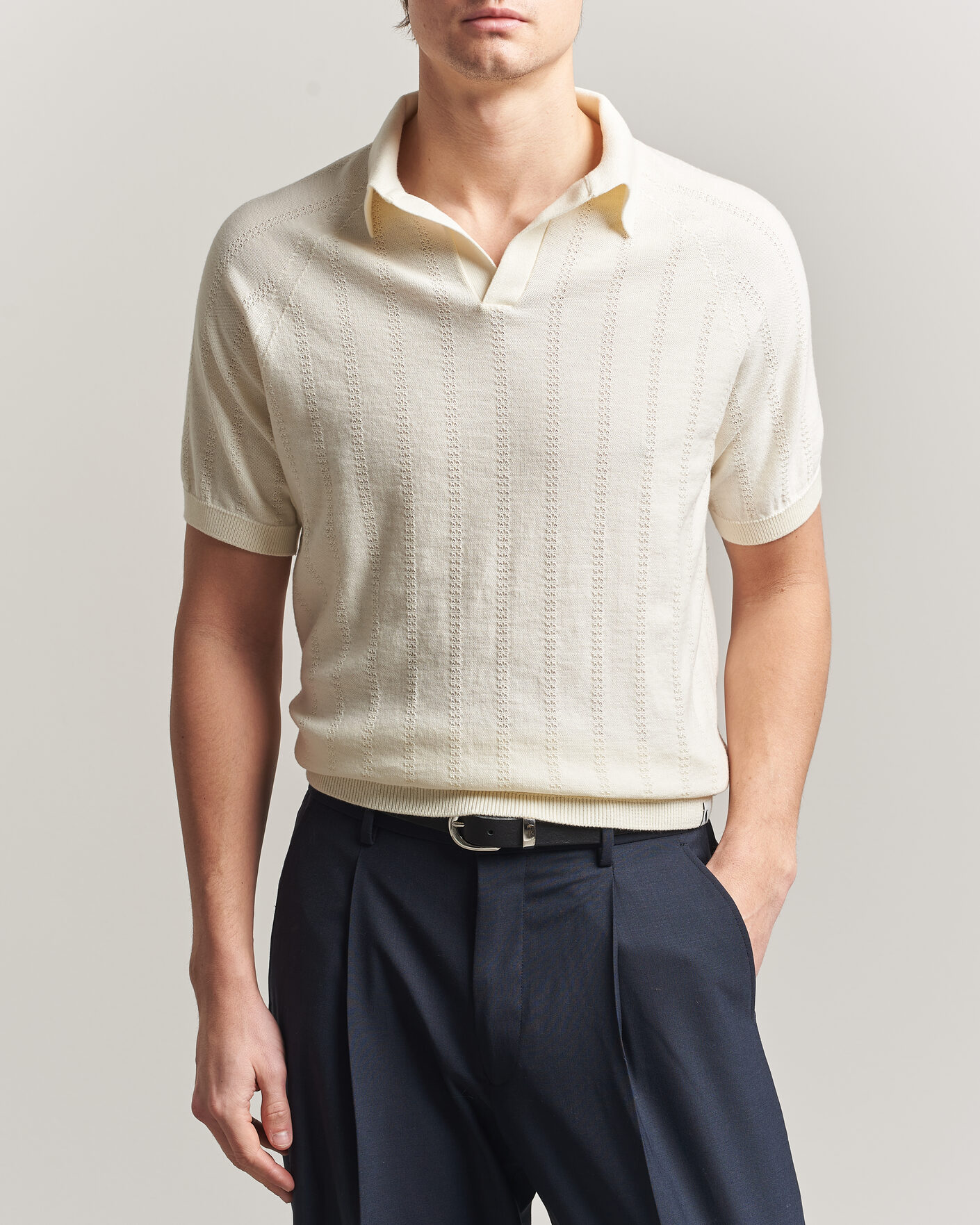 Hombres | Polos | Peregrine | Alma Cotton Structure Polo White