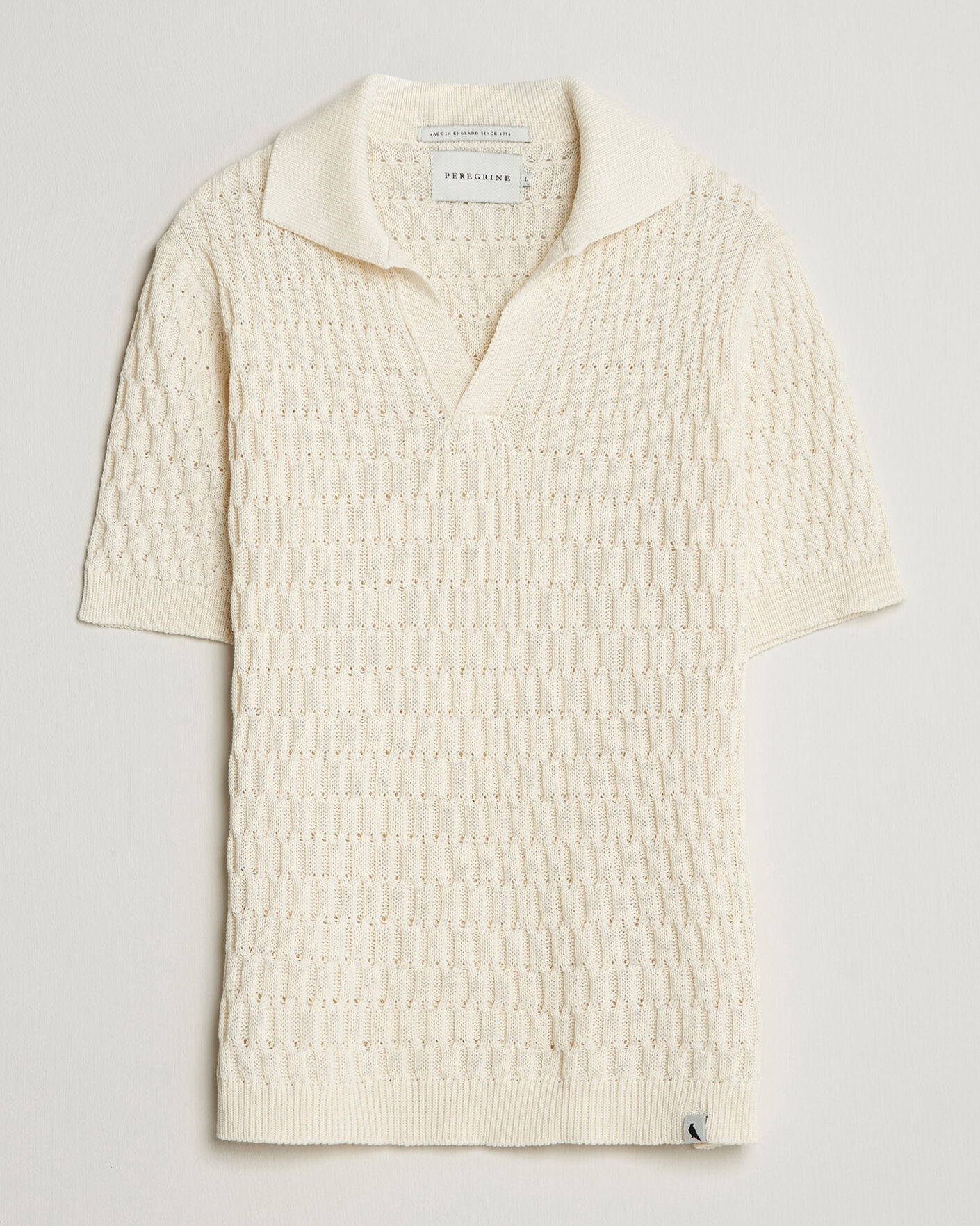 Hombres | Polos | Peregrine | Cove Knitted Cotton Polo Shirt White