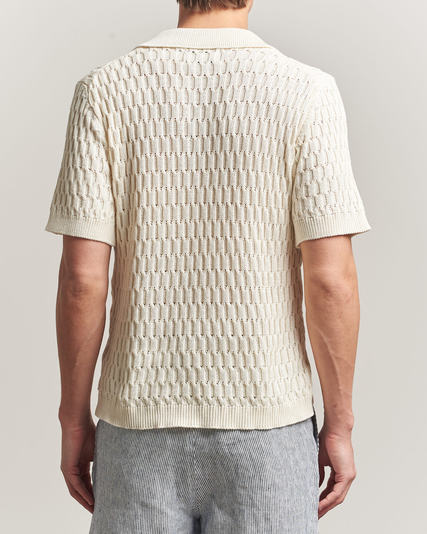 Hombres | Polos | Peregrine | Cove Knitted Cotton Polo Shirt White