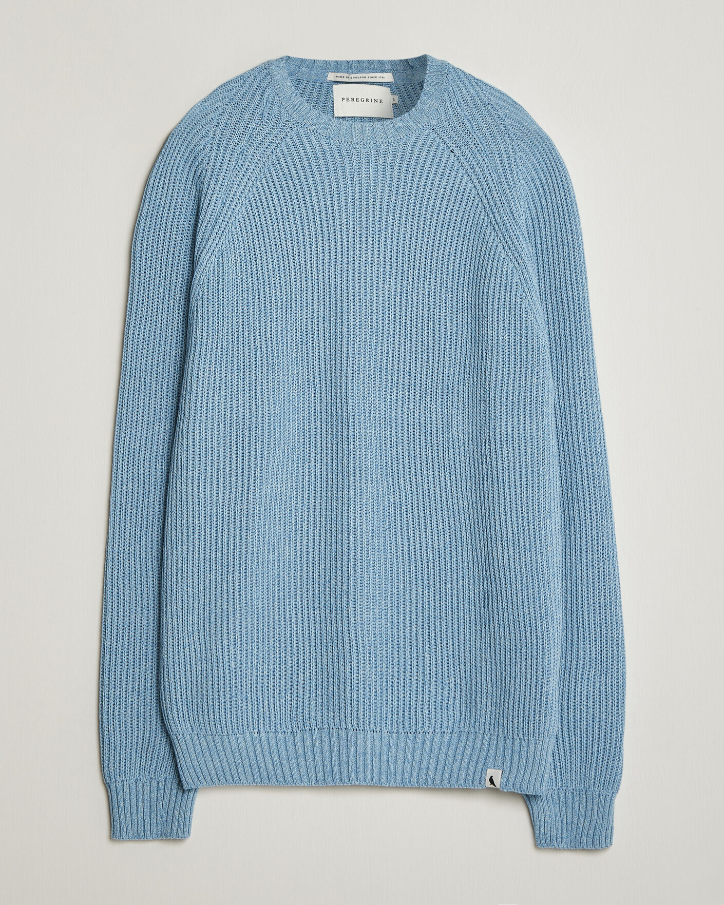 Hombres | Jerséis y prendas de punto | Peregrine | Harry Organic Cotton Sweater Ocean