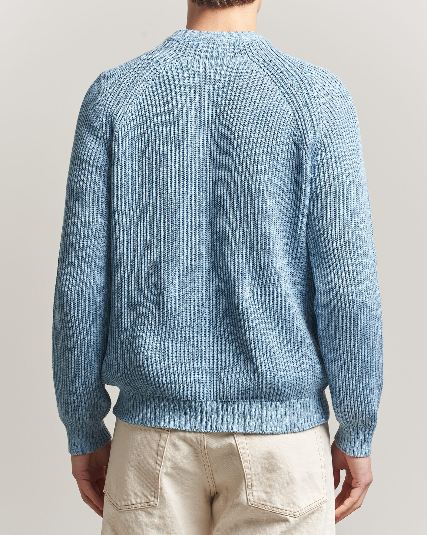 Hombres | Jerséis y prendas de punto | Peregrine | Harry Organic Cotton Sweater Ocean