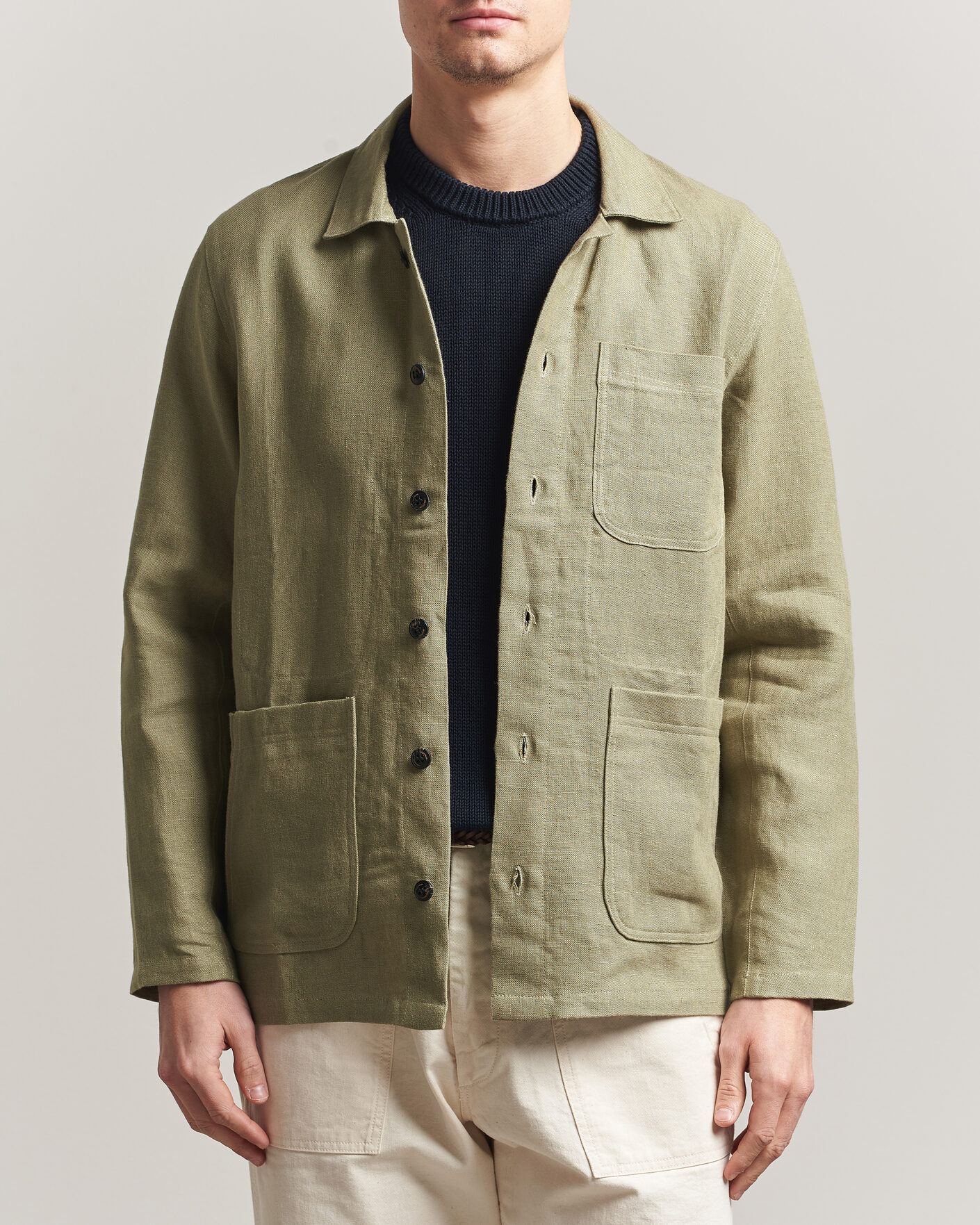 Hombres | Camisas | Peregrine | Windsor Linen Shacket Khaki