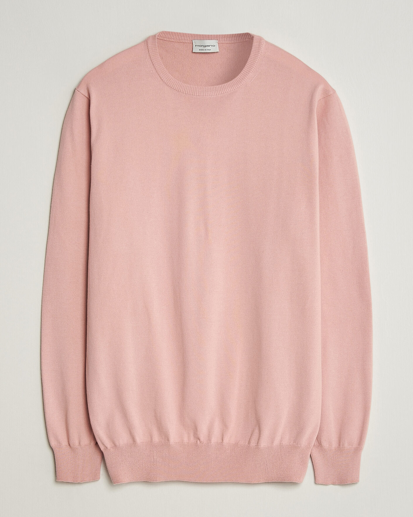 Hombres | Jerséis y prendas de punto | Morgano | Supersoft Egyptian Cotton Crew Neck Soft Pink