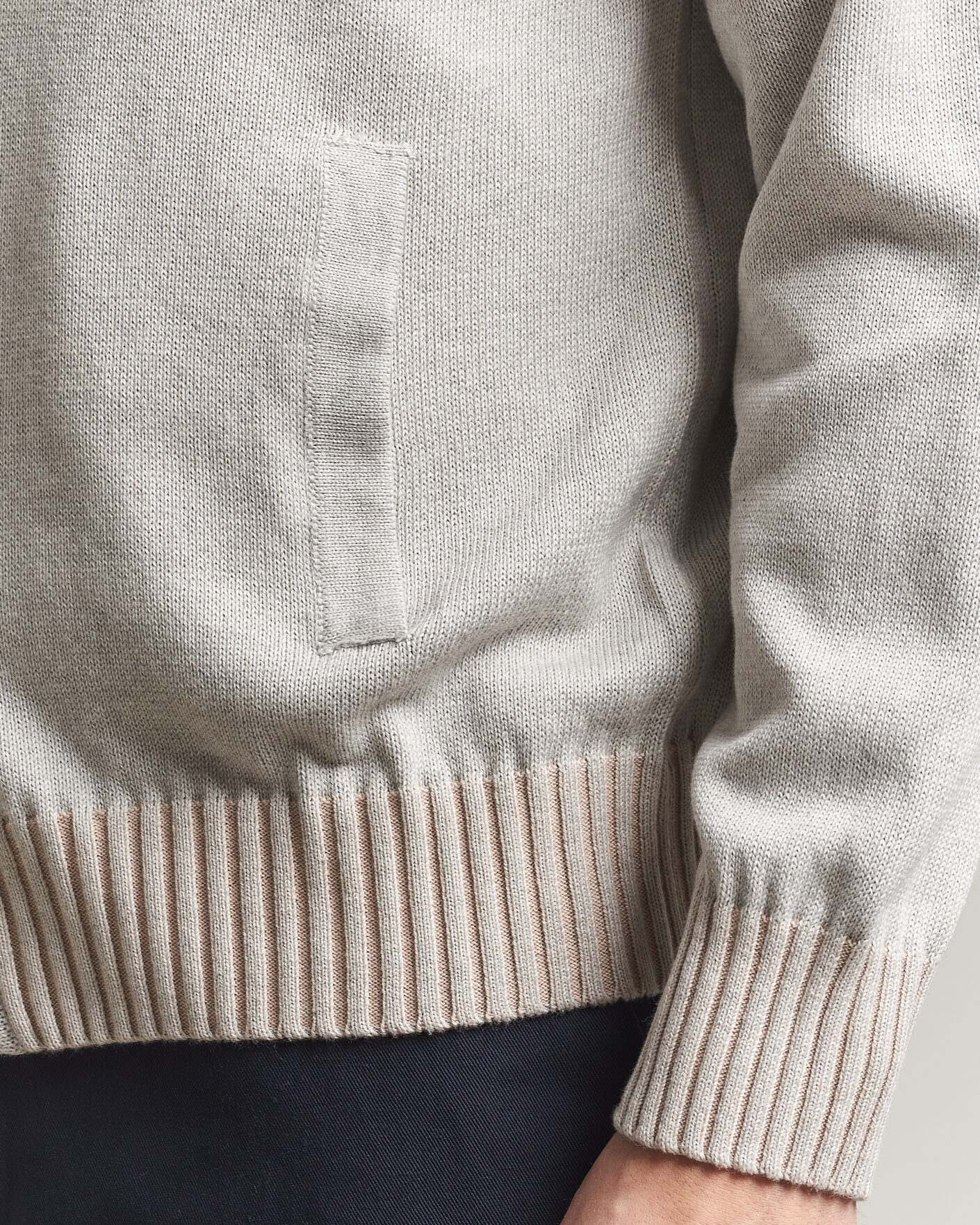 Hombres | Jerséis y prendas de punto | Morgano | Cotton/Cashmere Knitted Cardigan Light Grey