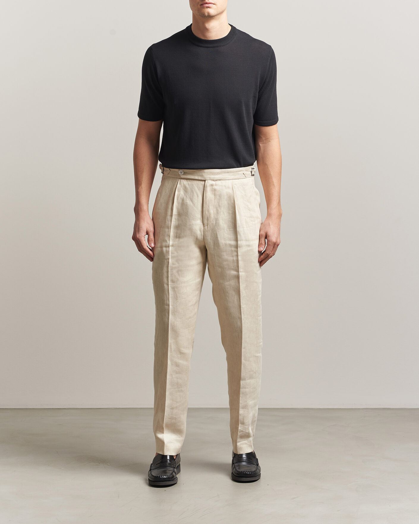 Hombres | Camisetas | Morgano | Knitted Cotton Crepe T-Shirt Black