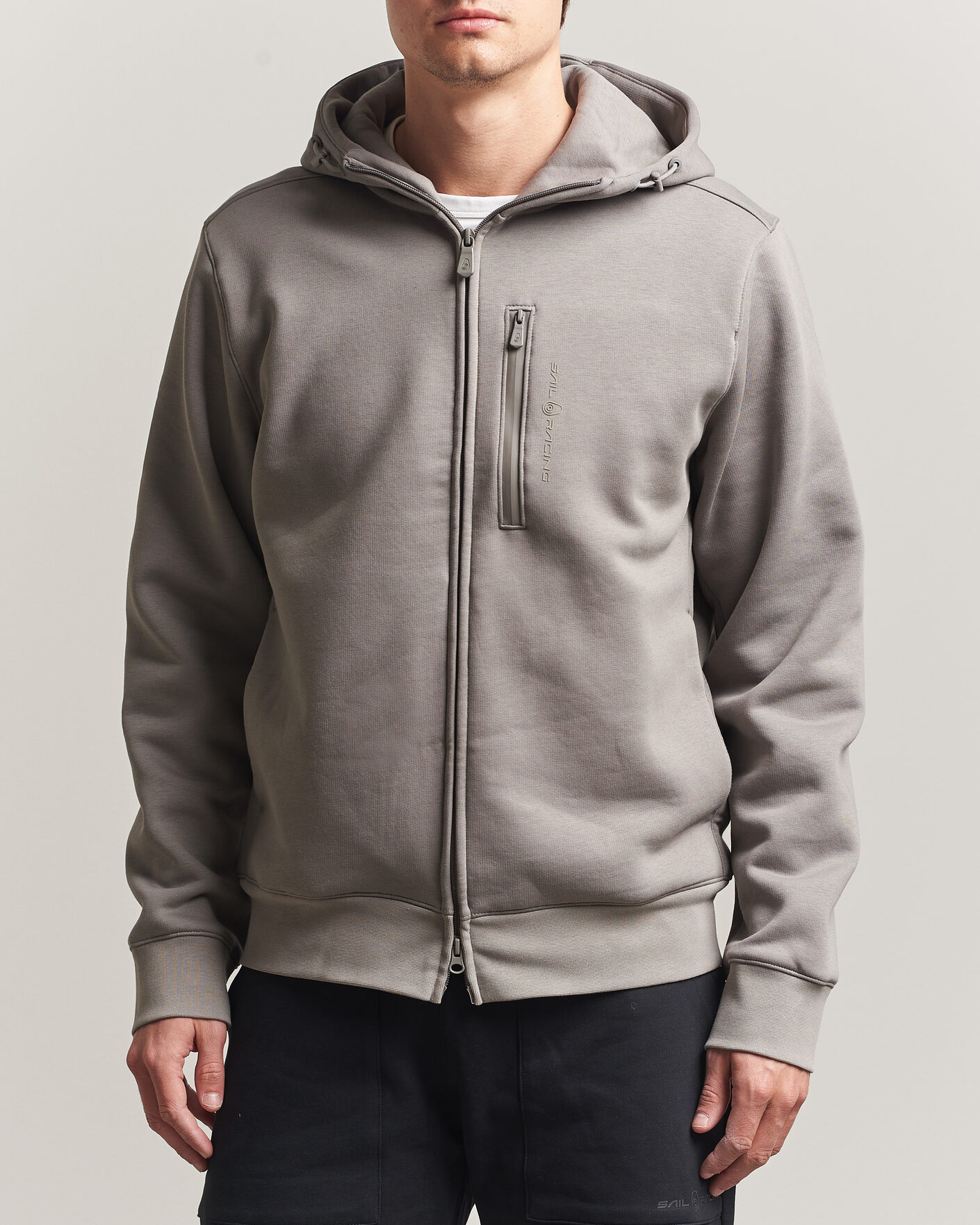 Hombres | Jerséis y prendas de punto | Sail Racing | Bowman Monochrome Full Zip Hoodie Oyster
