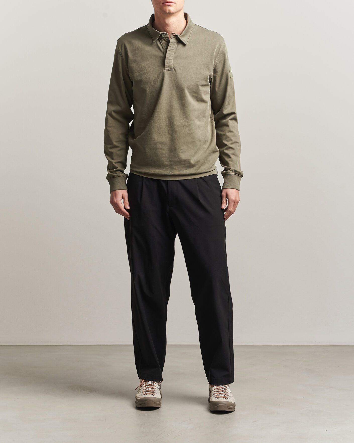 Hombres | Jerséis y prendas de punto | Sail Racing | Wind Pigment Dyed Rugger Mud Green