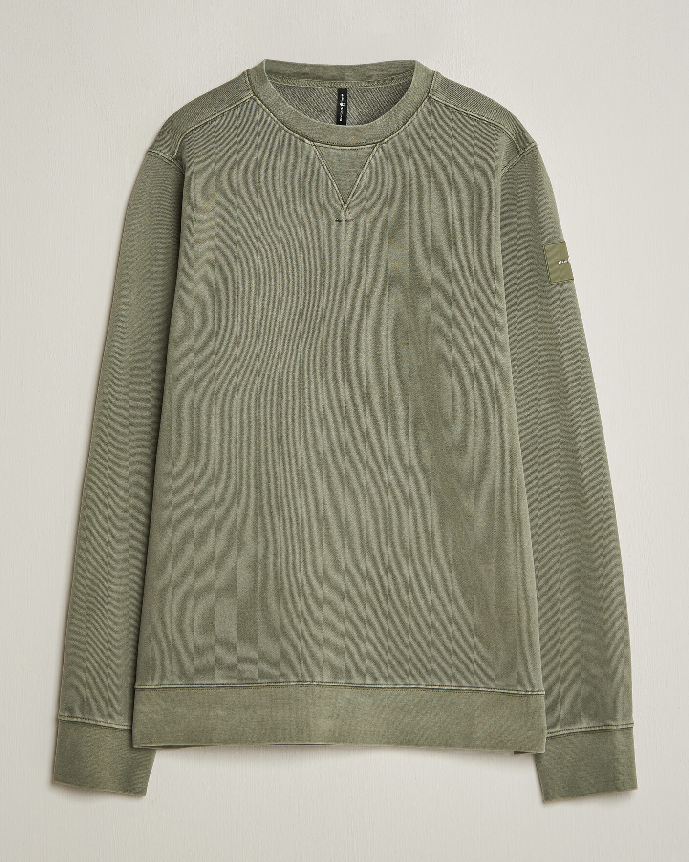 Hombres | Jerséis y prendas de punto | Sail Racing | Wind Pigment Dyed Sweatshirt Mud Green