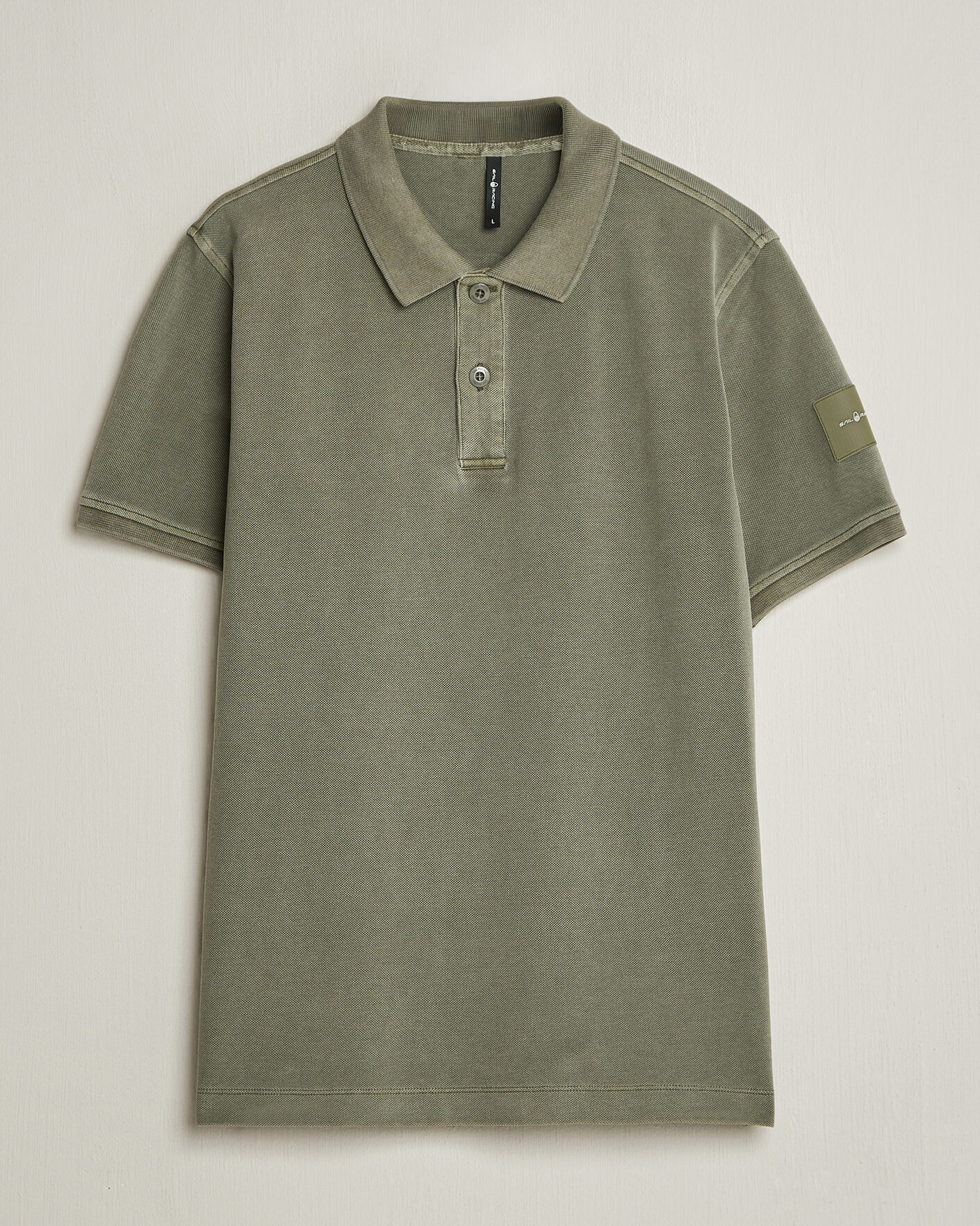 Hombres | Polos | Sail Racing | Wind Pigment Dyed Polo Mud Green