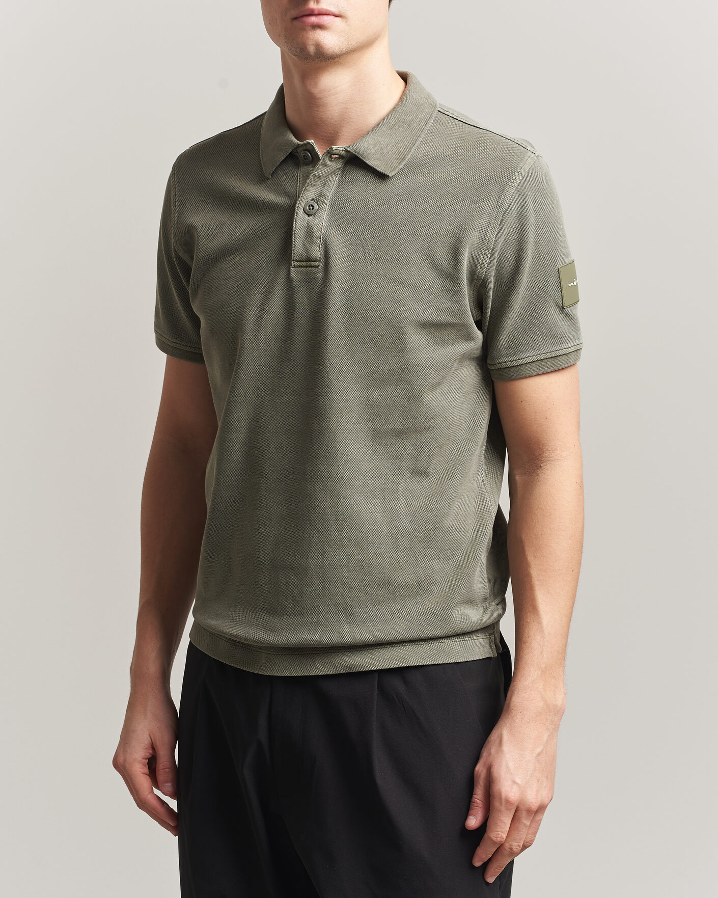 Hombres | Polos | Sail Racing | Wind Pigment Dyed Polo Mud Green