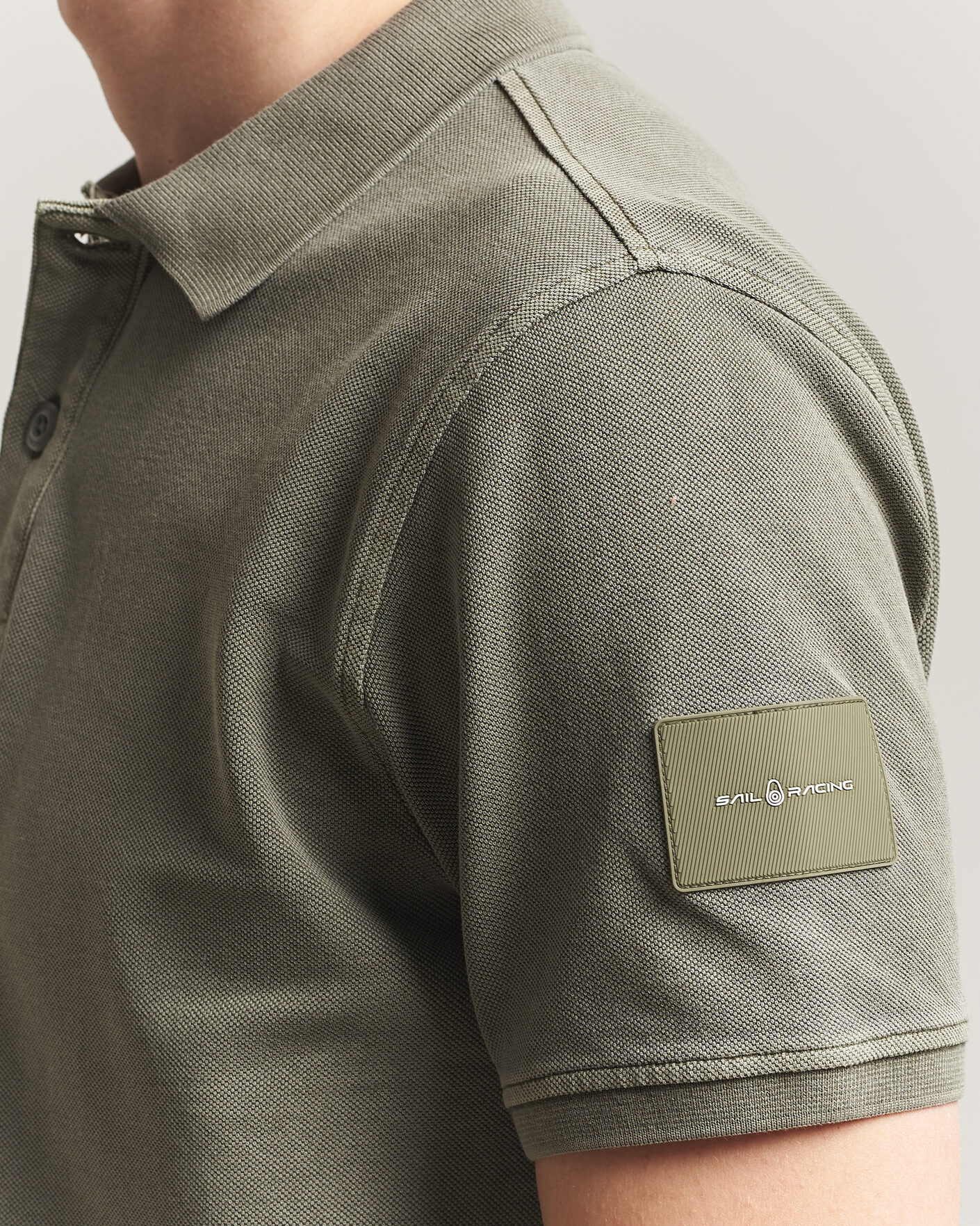 Hombres | Polos | Sail Racing | Wind Pigment Dyed Polo Mud Green