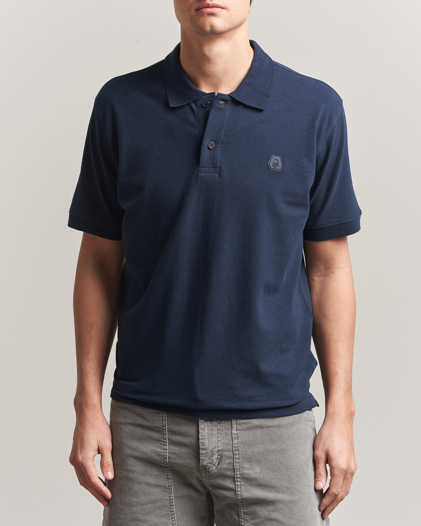 Hombres | Polos | Sail Racing | Tornado Cotton/Linen Pique Polo Navy