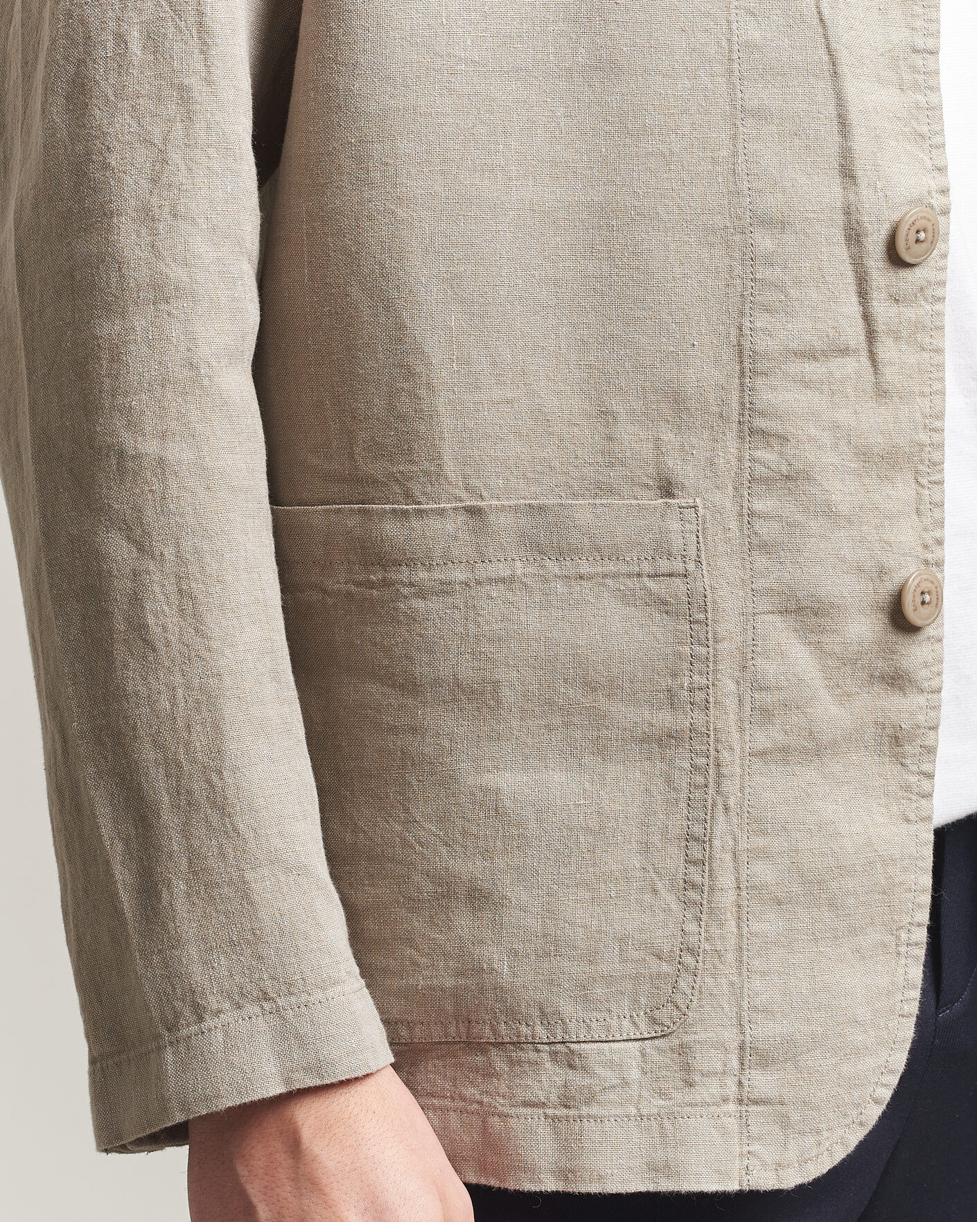 Hombres | Blazers | KnowledgeCotton Apparel | Linen Blazer Twill