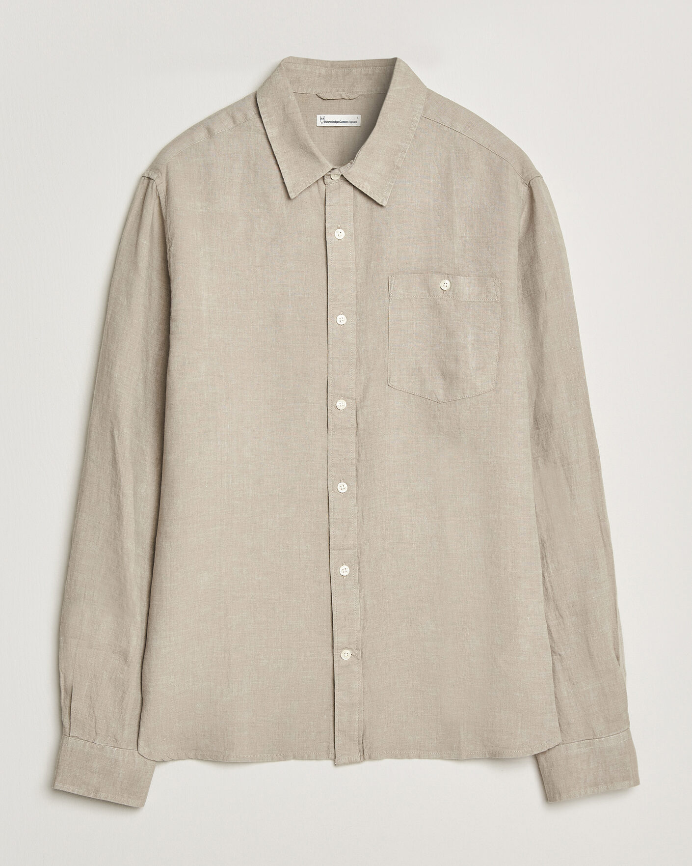 Hombres | Camisas | KnowledgeCotton Apparel | Regular Linen Shirt Twill