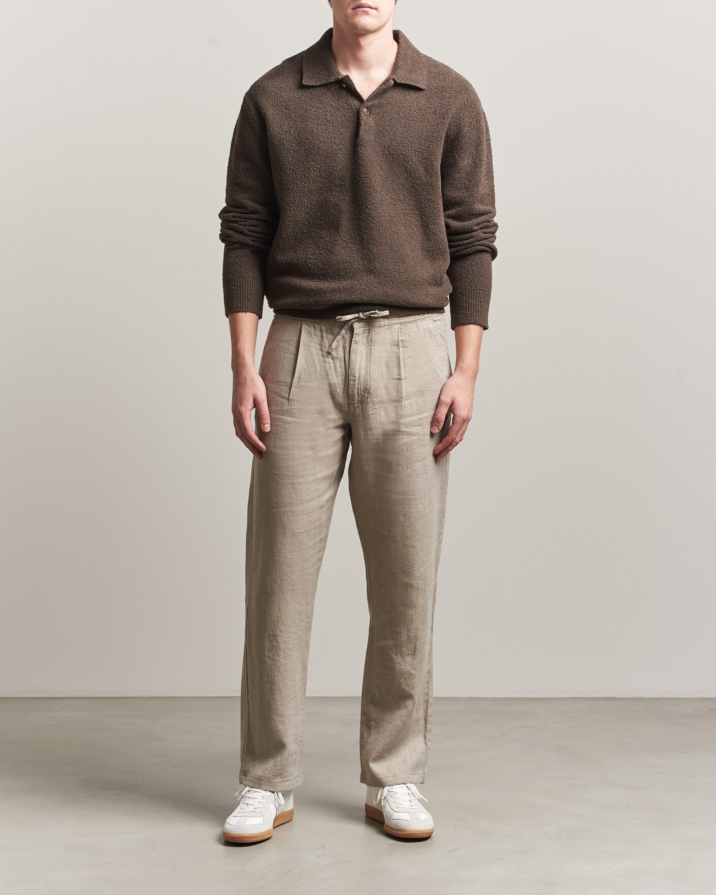 Hombres | Pantalones | KnowledgeCotton Apparel | Loose Linen Pants Twill