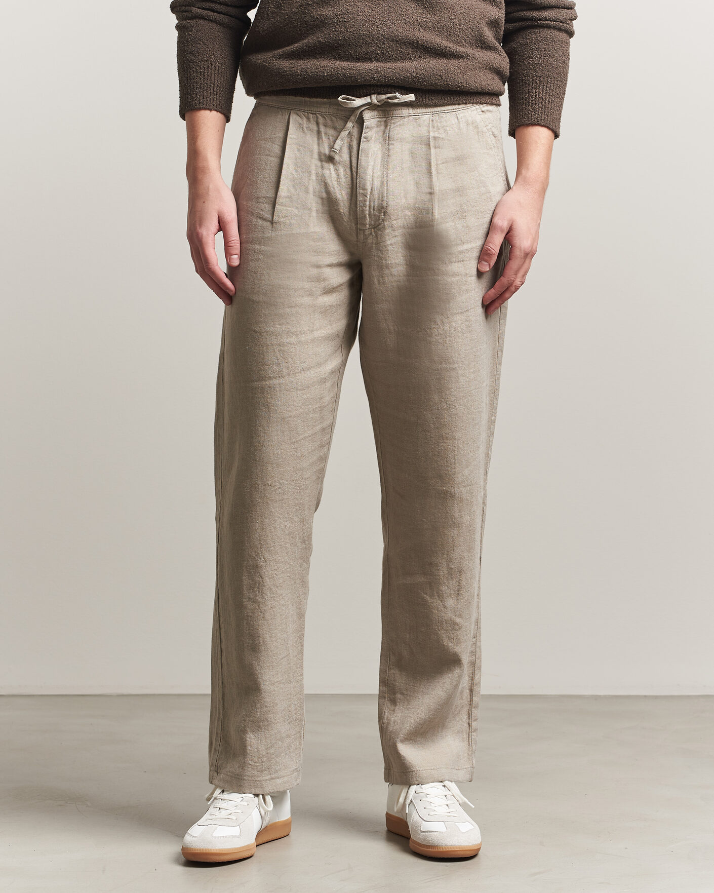 Hombres | Pantalones | KnowledgeCotton Apparel | Loose Linen Pants Twill