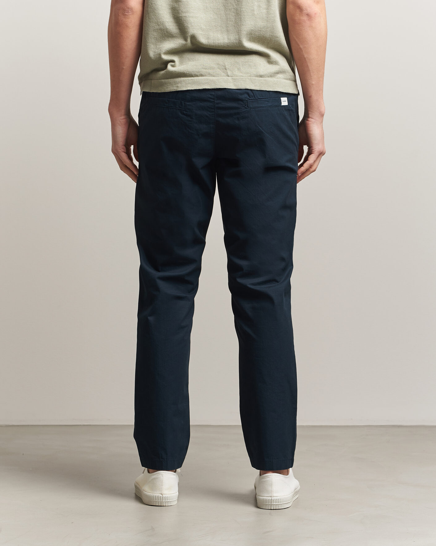 Hombres | Pantalones | KnowledgeCotton Apparel | Tim Tapered Cotton Stretch Pants Total Eclipse