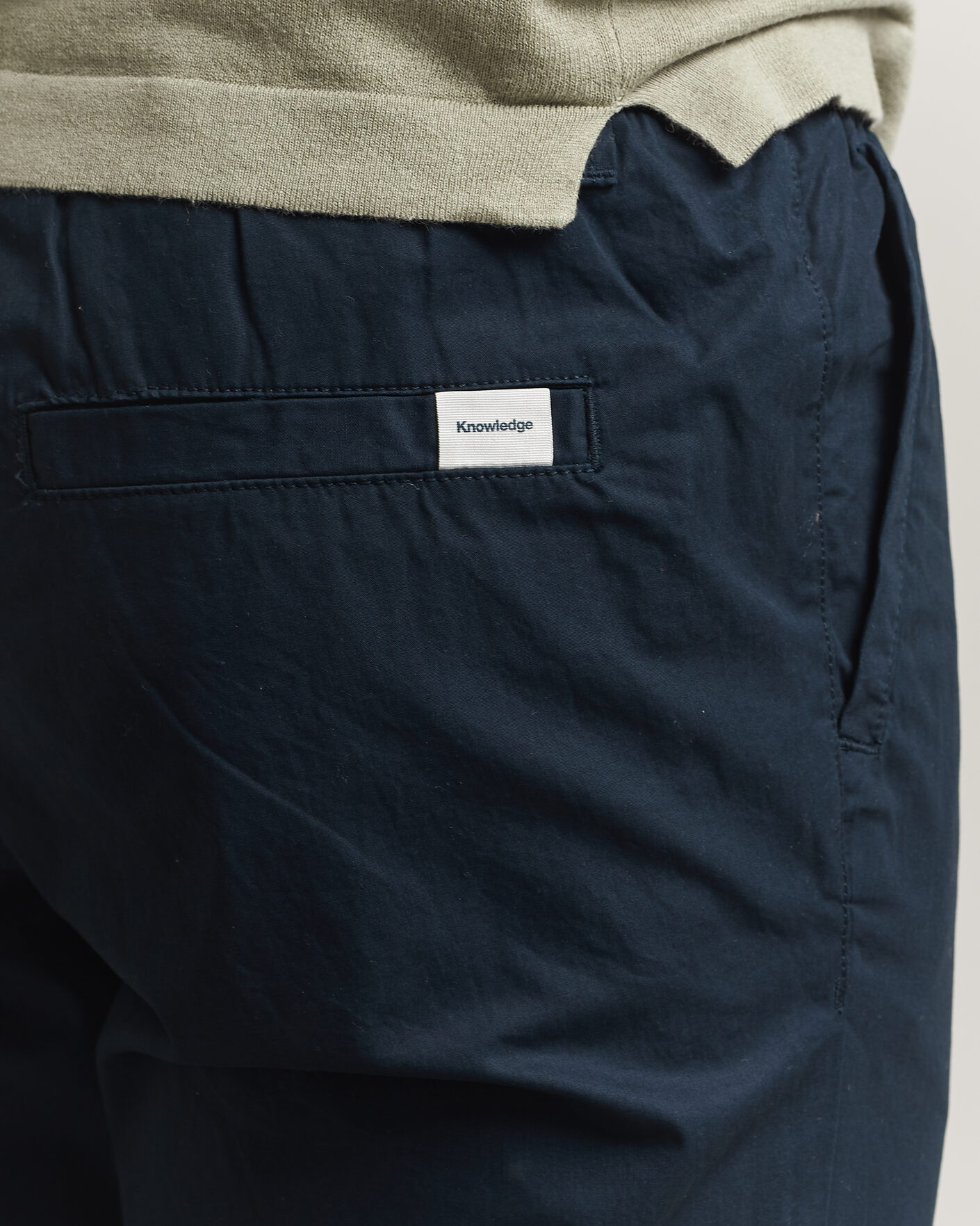 Hombres | Pantalones | KnowledgeCotton Apparel | Tim Tapered Cotton Stretch Pants Total Eclipse