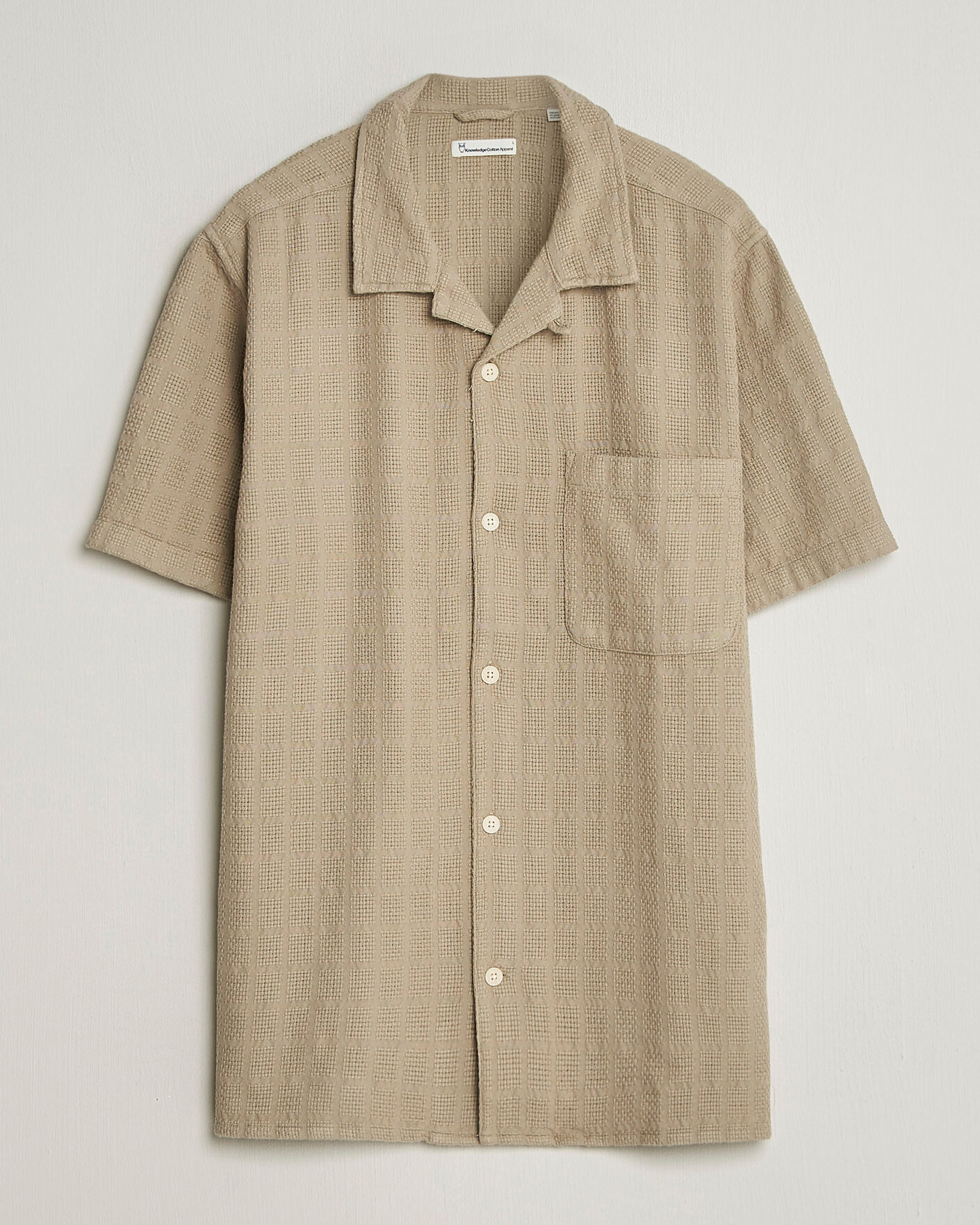 Hombres | Camisas | KnowledgeCotton Apparel | Structured Cotton Dobby Shirt Twill