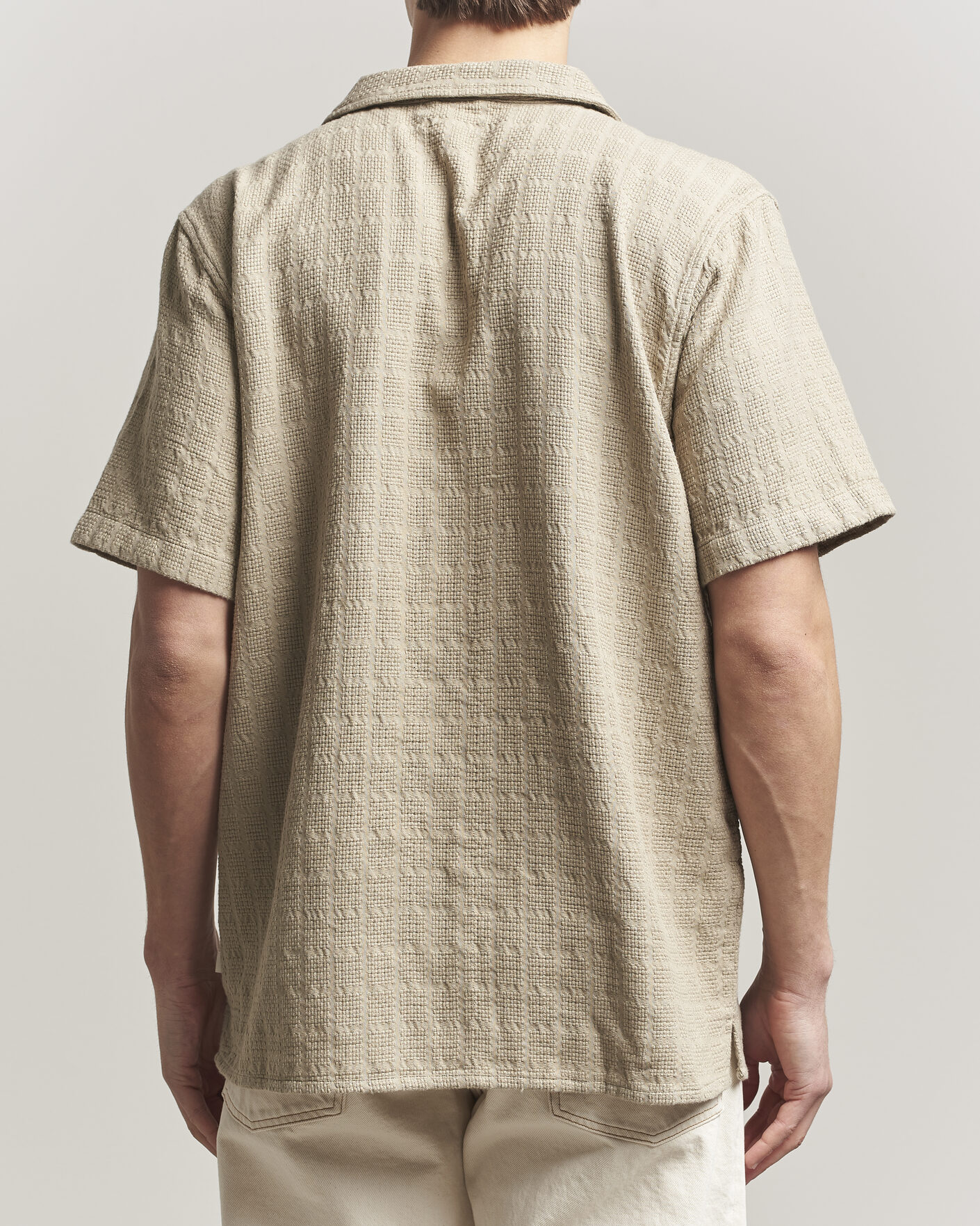 Hombres | Camisas | KnowledgeCotton Apparel | Structured Cotton Dobby Shirt Twill