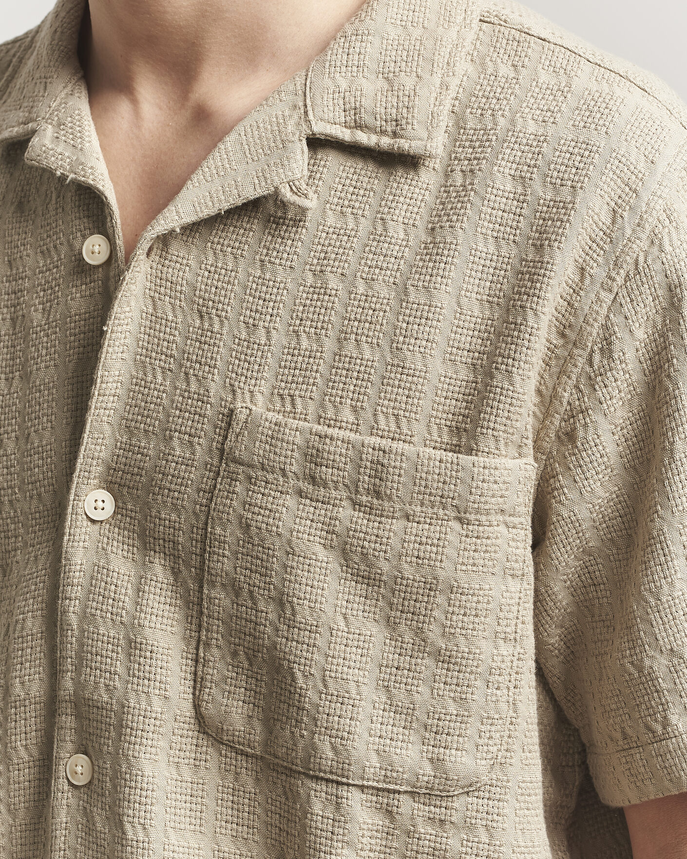Hombres | Camisas | KnowledgeCotton Apparel | Structured Cotton Dobby Shirt Twill
